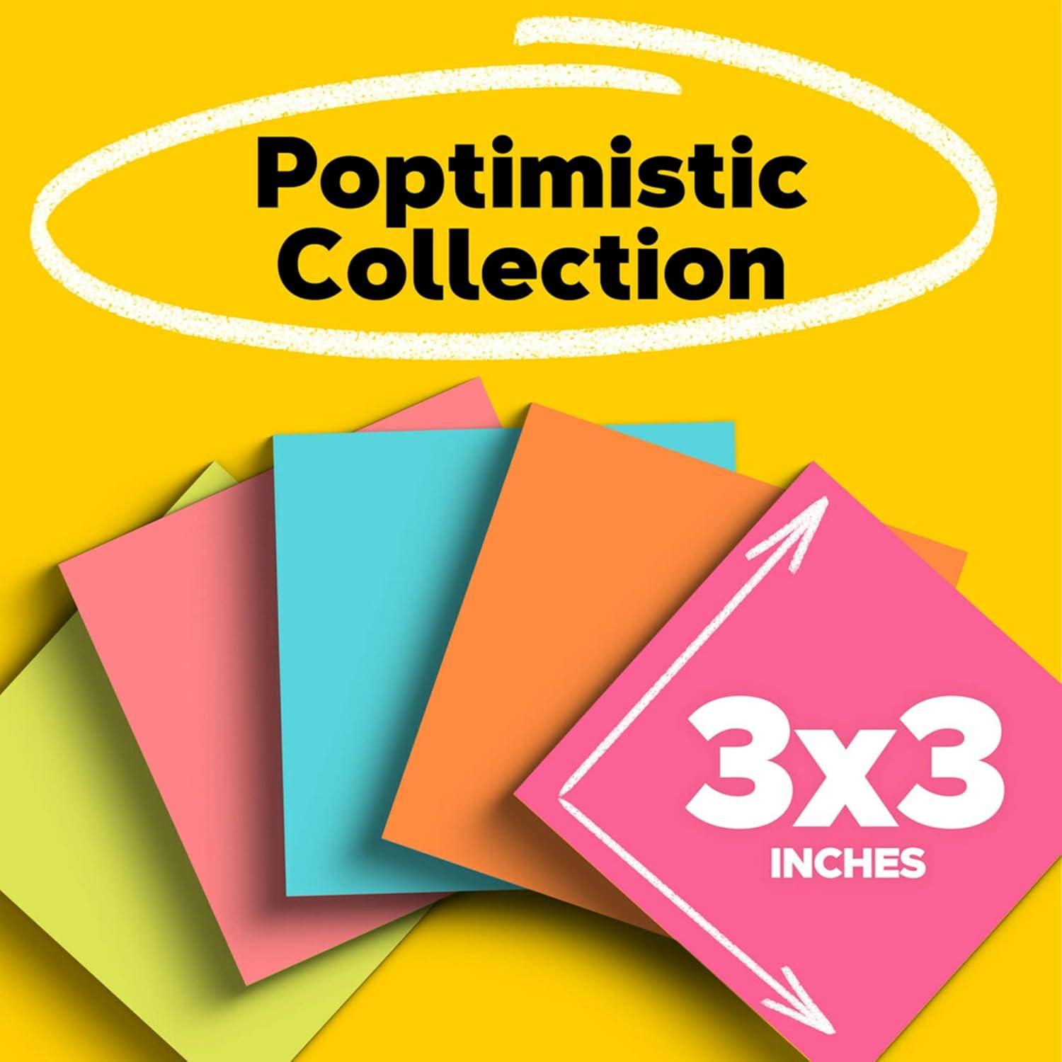 Notas Post-it Poptimista 7.6x7.6 cm 14 blocs colores brillantes