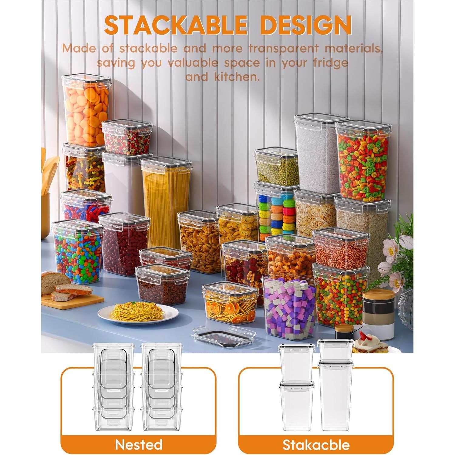 Contenedores de Almacenamiento Hermético KEMETHY 24 Piezas