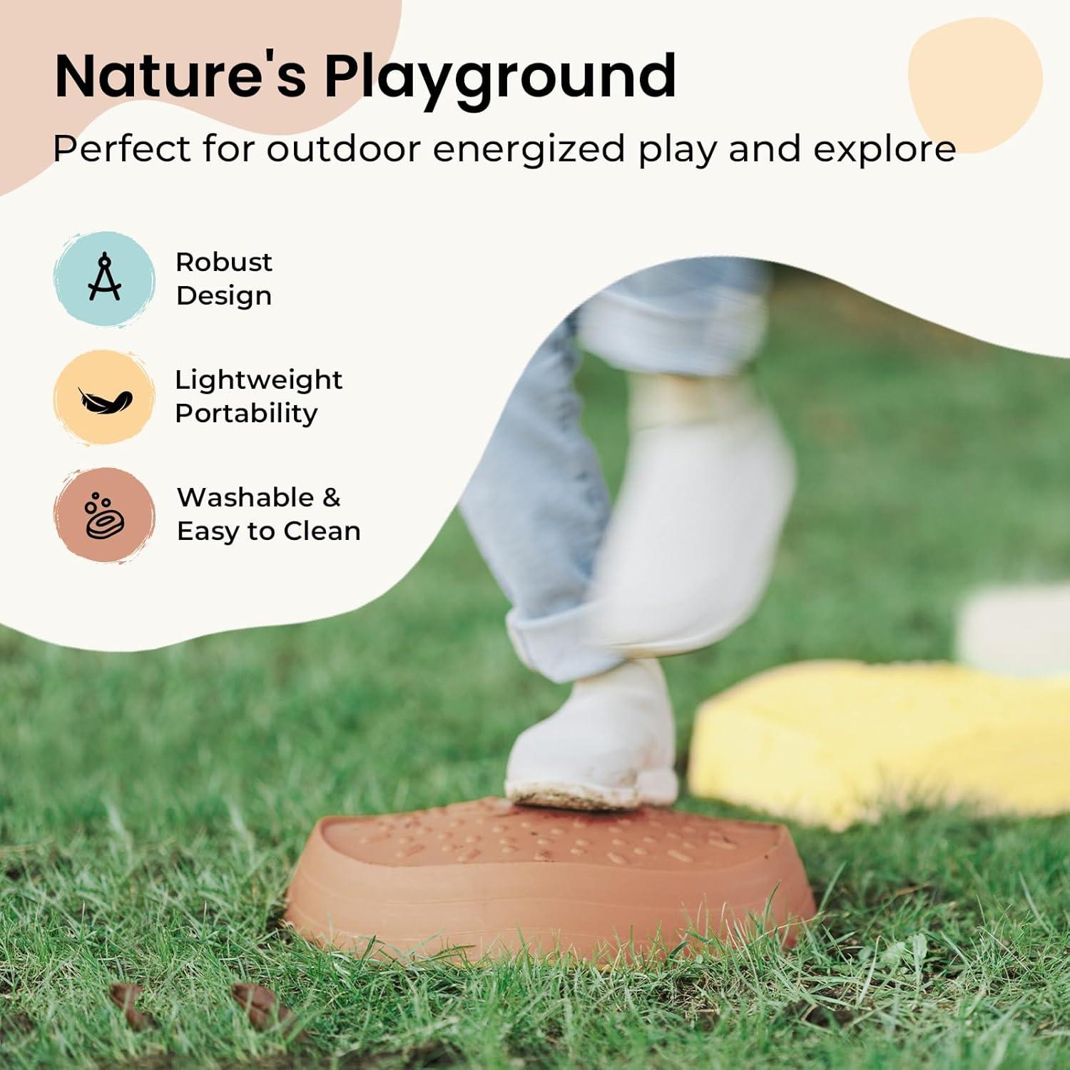 Piedras de Salto Tiny Land Antideslizantes 5pcs para Niños