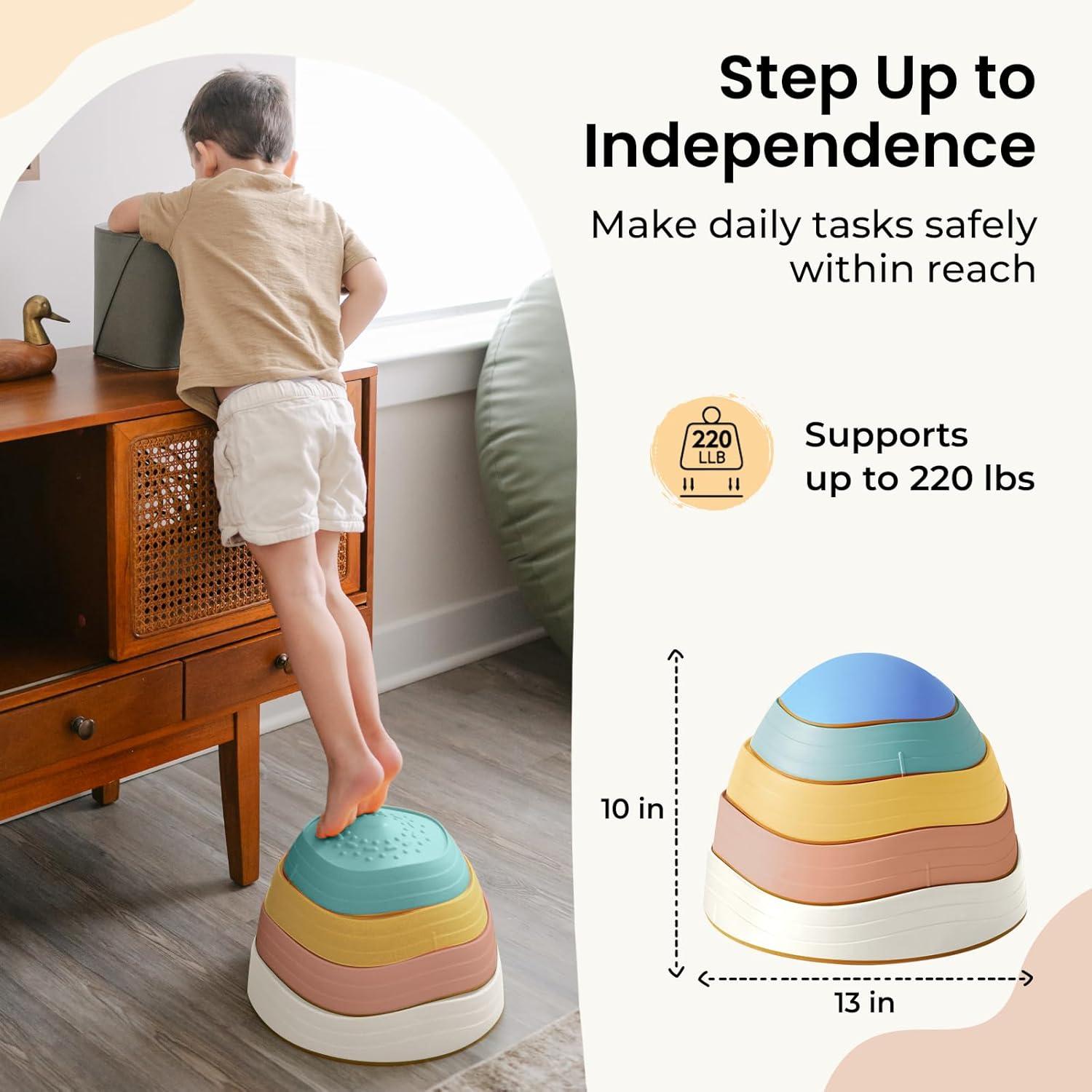 Piedras de Salto Tiny Land Antideslizantes 5pcs para Niños