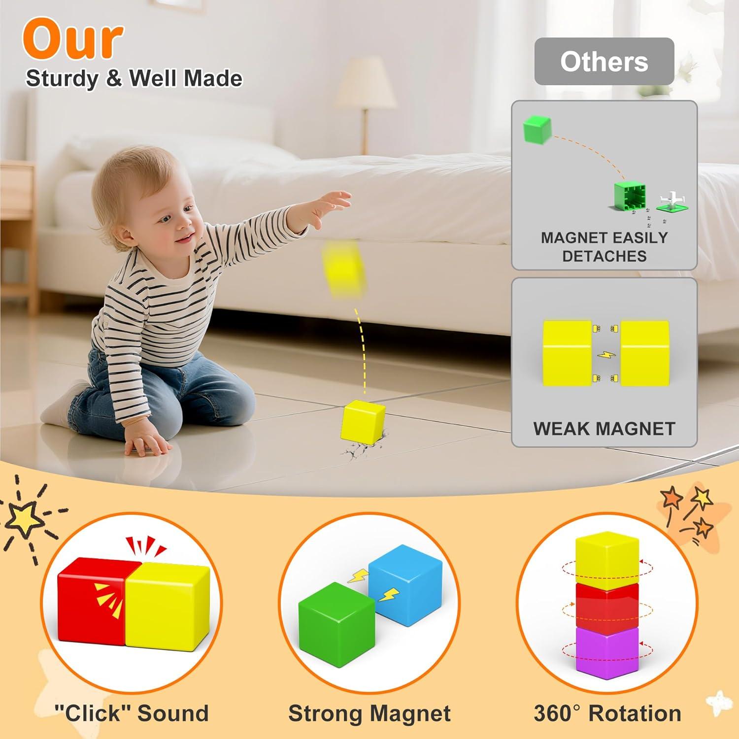 Bloques Magnéticos Grandes de Viaje Veneibe 20PCS 3.61cm