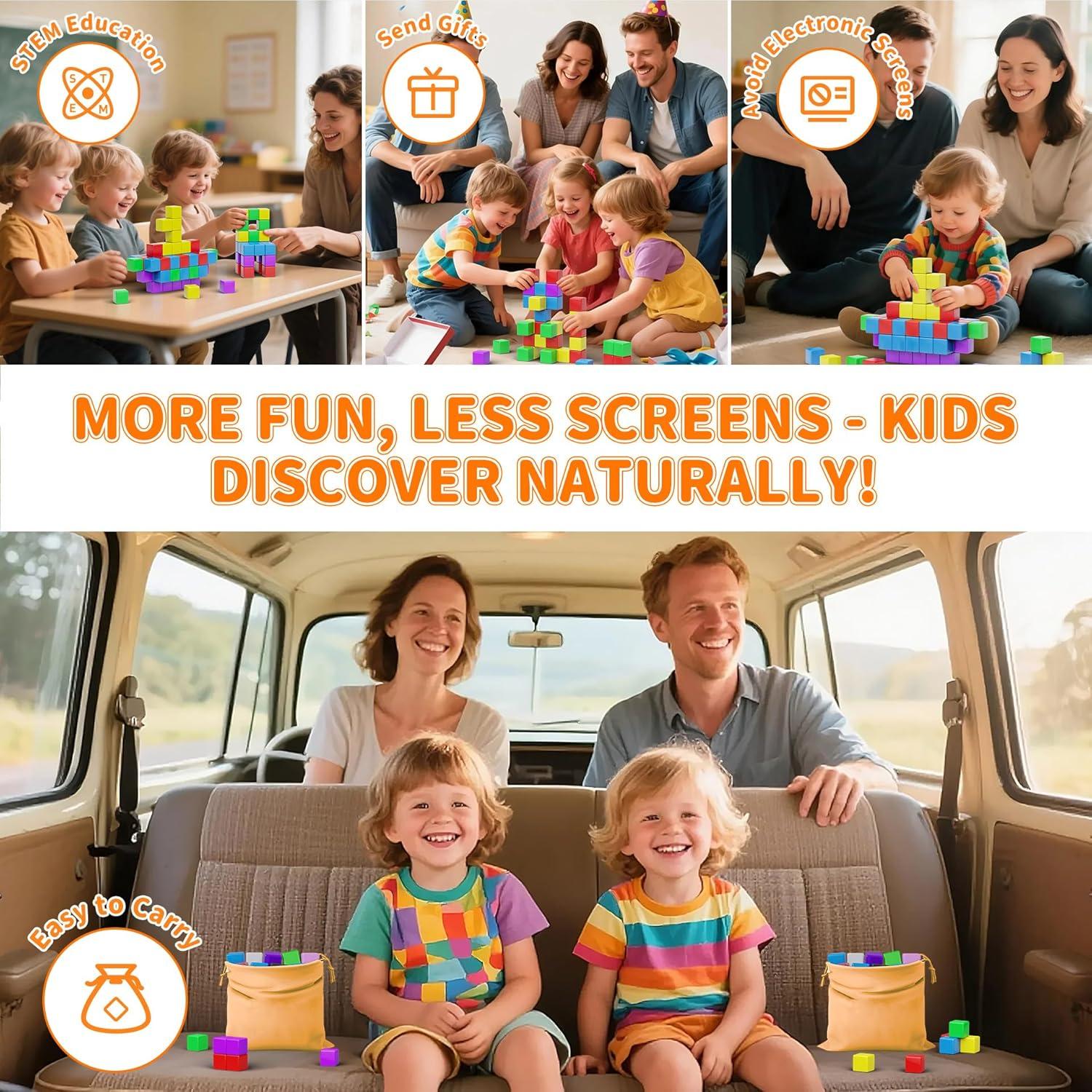 Bloques Magnéticos Grandes de Viaje Veneibe 20PCS 3.61cm