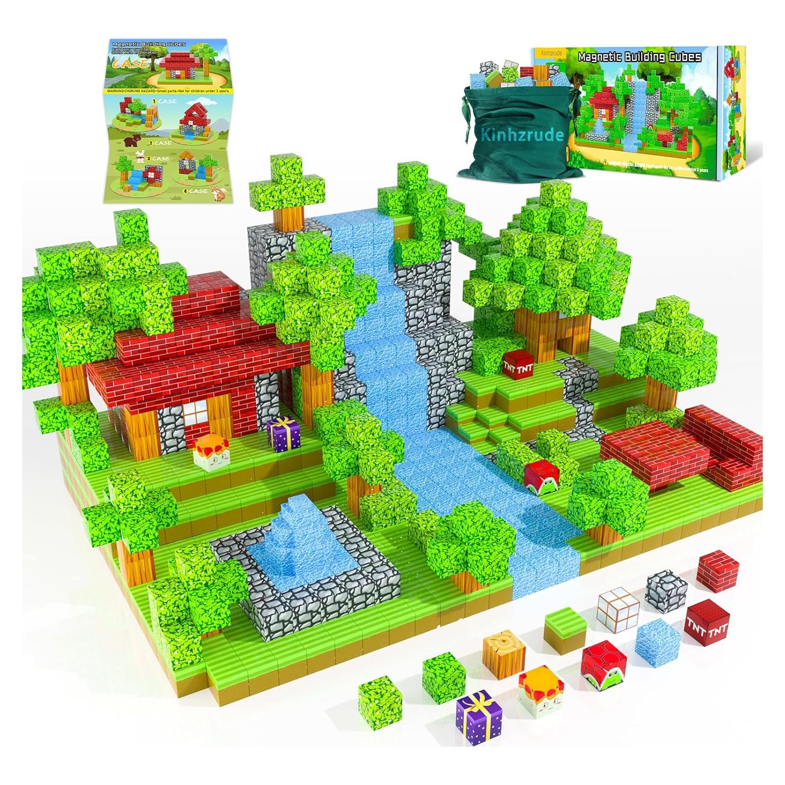 Bloques Magnéticos Kinhzrude 120 Piezas Juguete Educativo STEM
