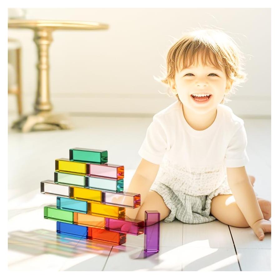 Bloques de Acrílico Cristal Arcoíris 7.5cm - 16 Colores KOAICS