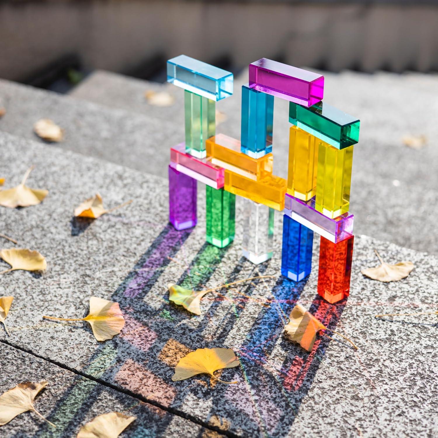 Bloques de Acrílico Cristal Arcoíris 7.5cm - 16 Colores KOAICS