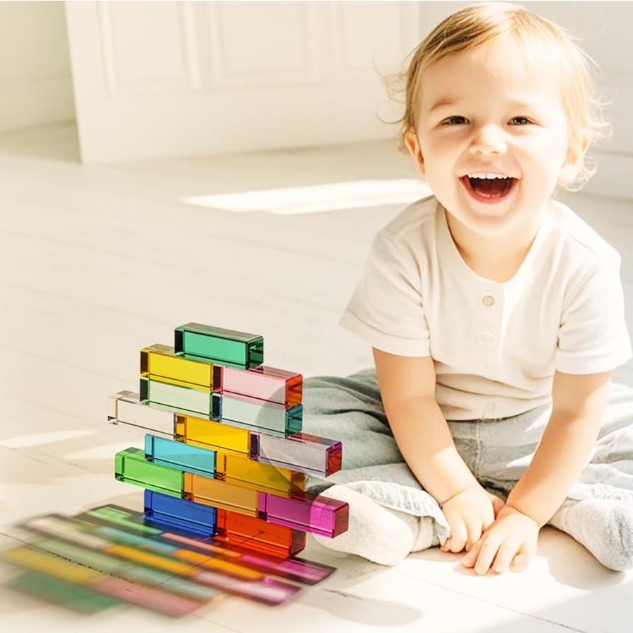 Bloques de Acrílico Cristal Arcoíris 7.5cm - 16 Colores KOAICS