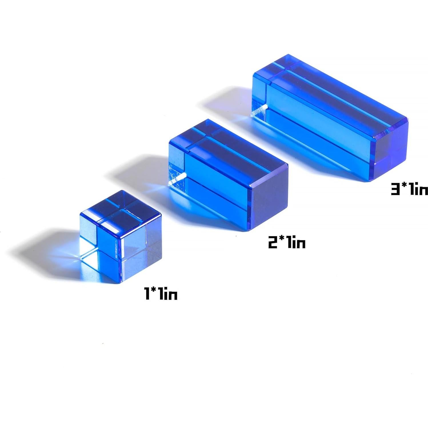 Bloques de Acrílico Cristal Arcoíris 7.5cm - 16 Colores KOAICS