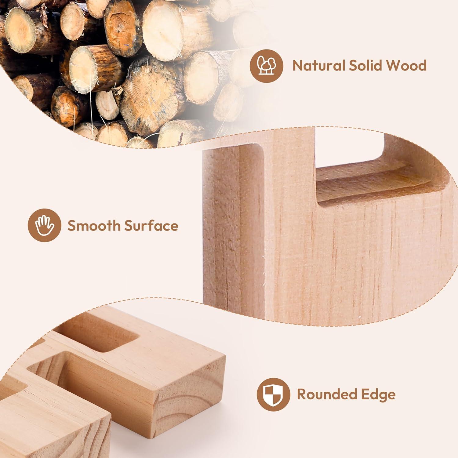 Juego de Bloques de Construcción de Madera Woodtoe 24 PCS