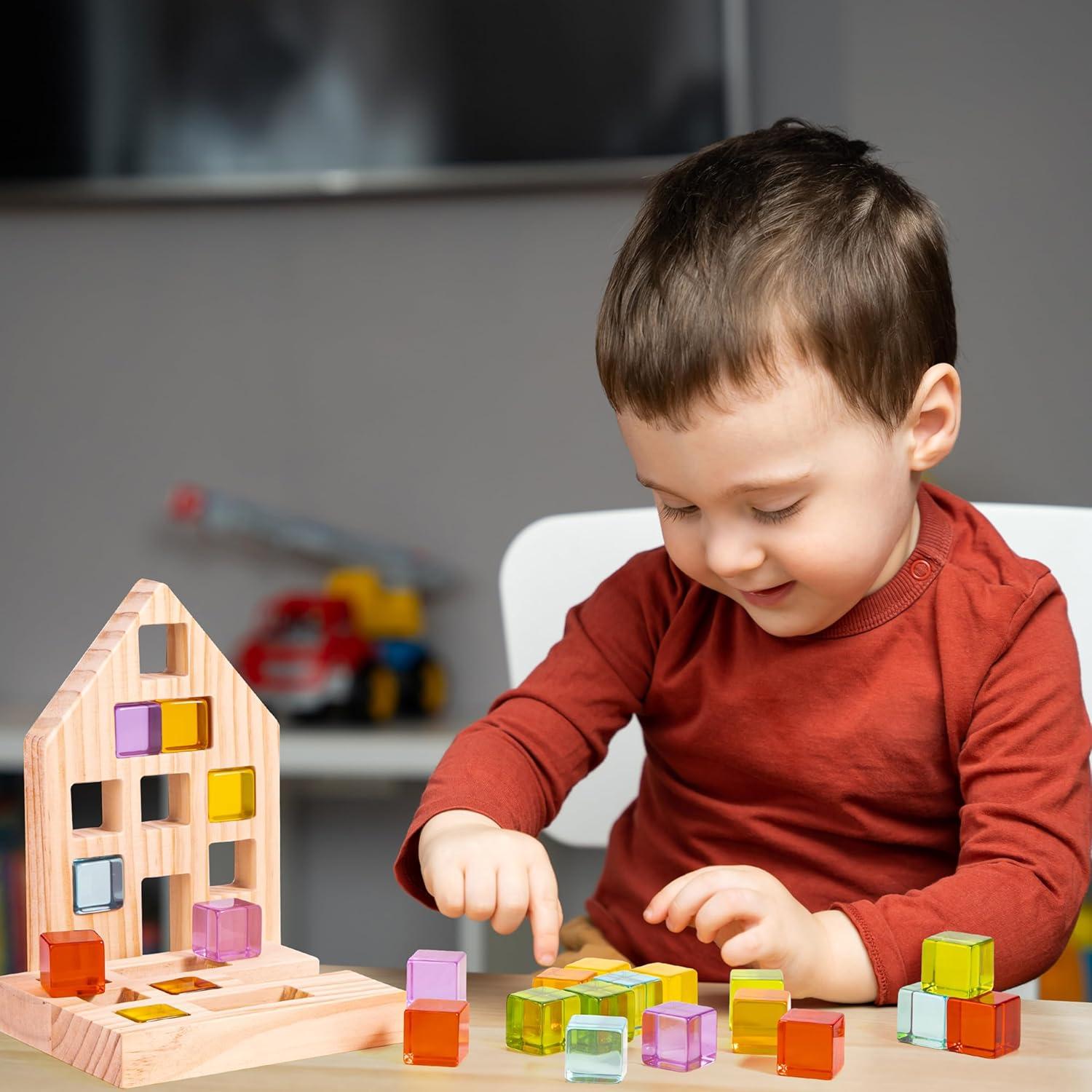 Juego de Bloques de Construcción de Madera Woodtoe 24 PCS