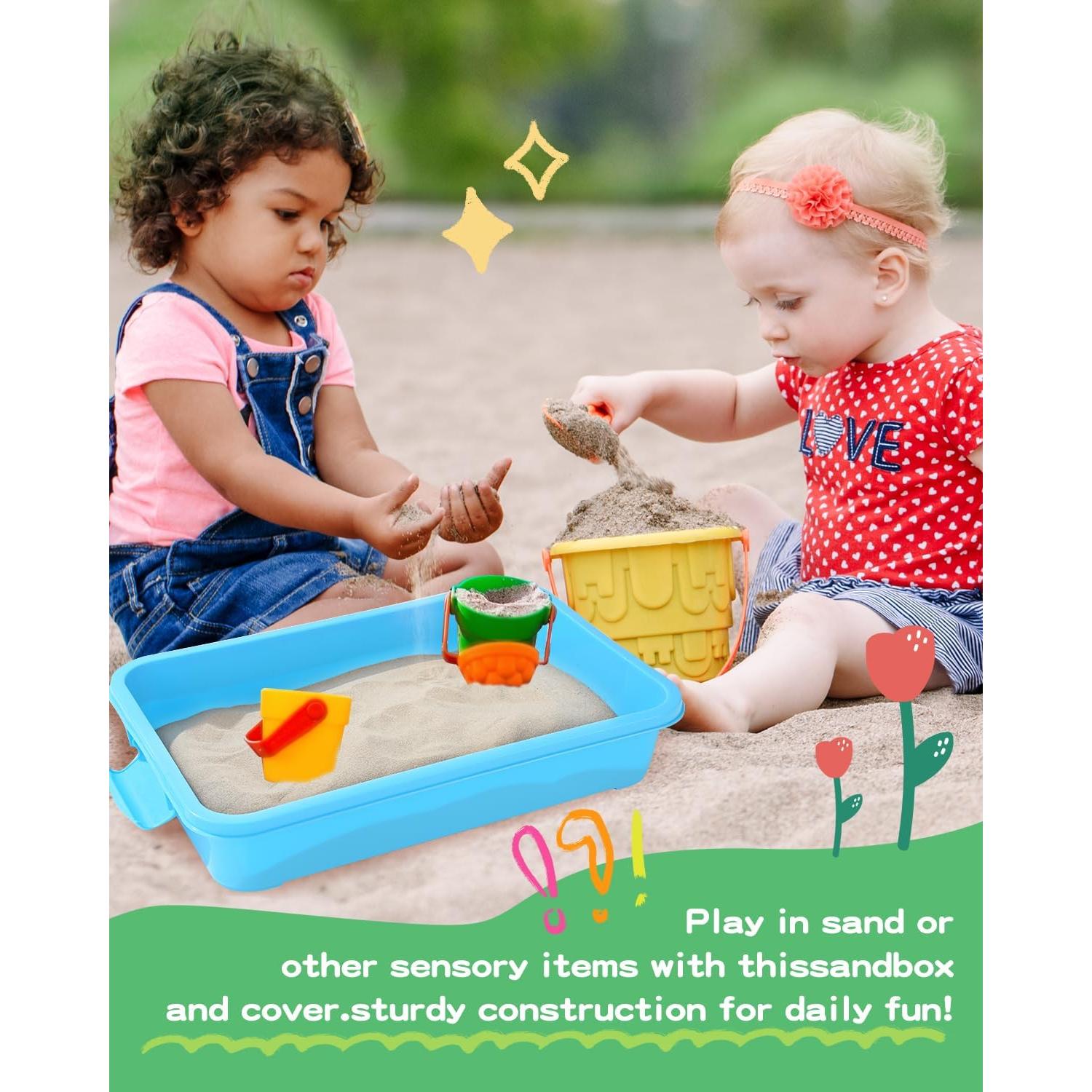 Bandeja de Arena Sensorial AtMini 38.1x25.4cm Azul 2 Pcs