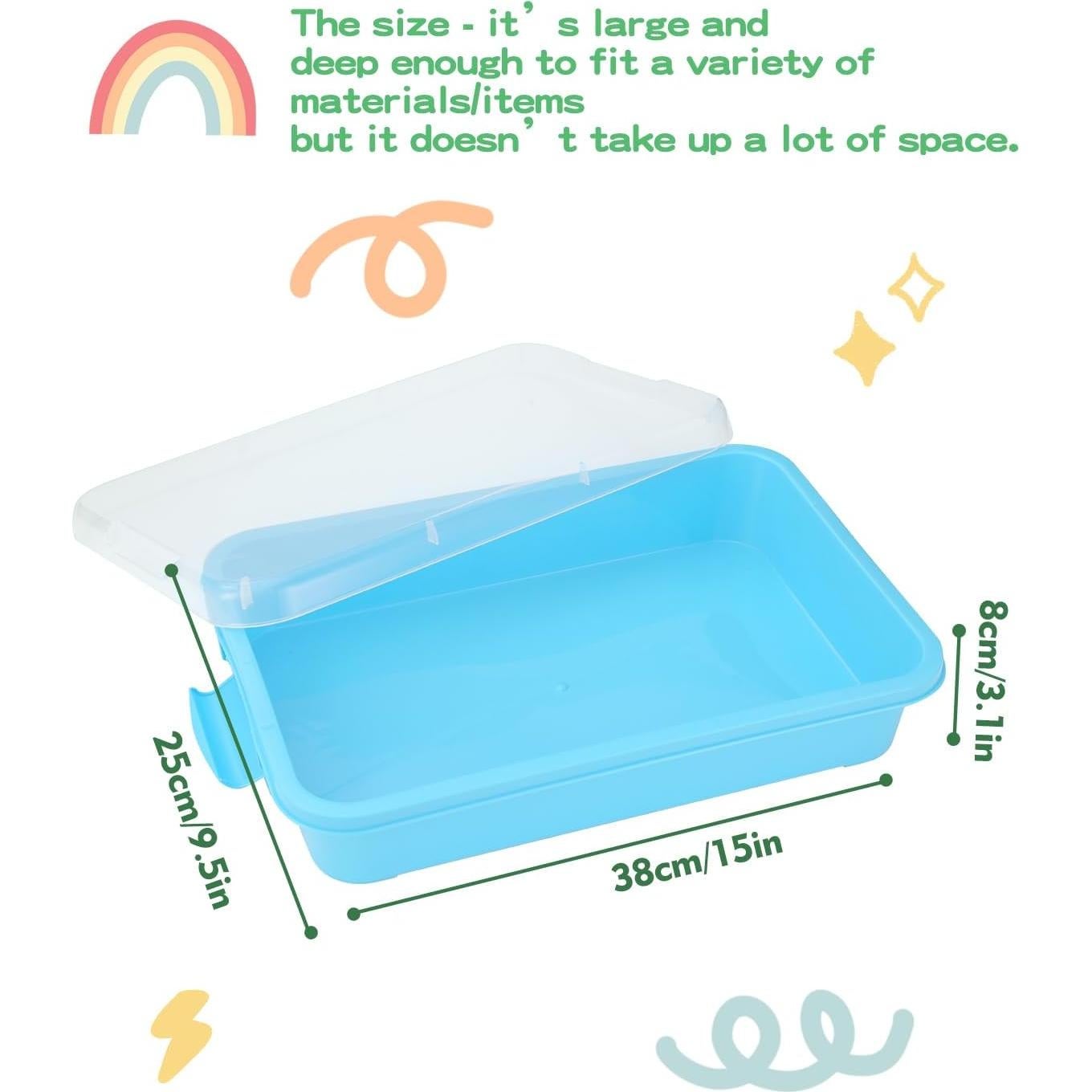 Bandeja de Arena Sensorial AtMini 38.1x25.4cm Azul 2 Pcs