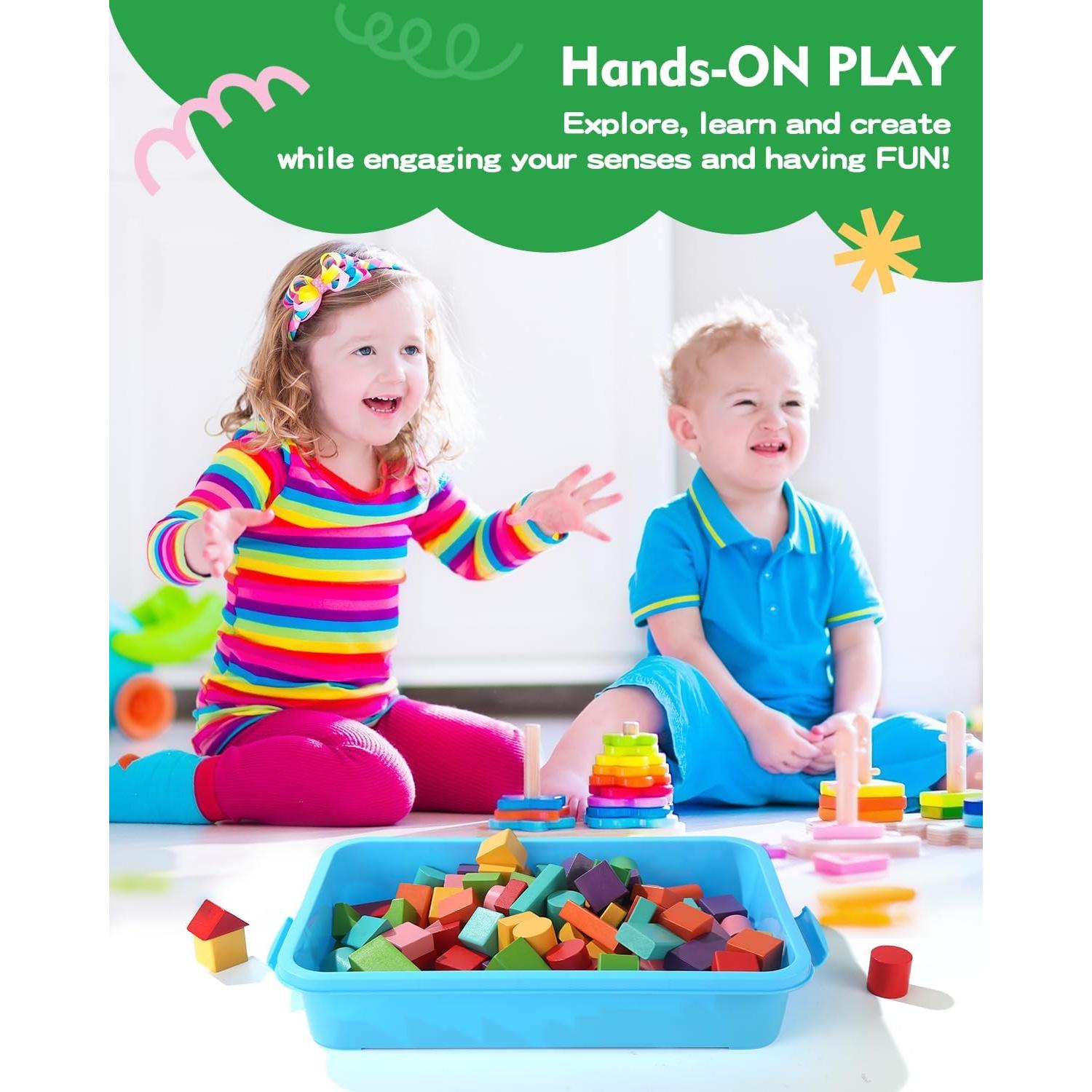 Bandeja de Arena Sensorial AtMini 38.1x25.4cm Azul 2 Pcs