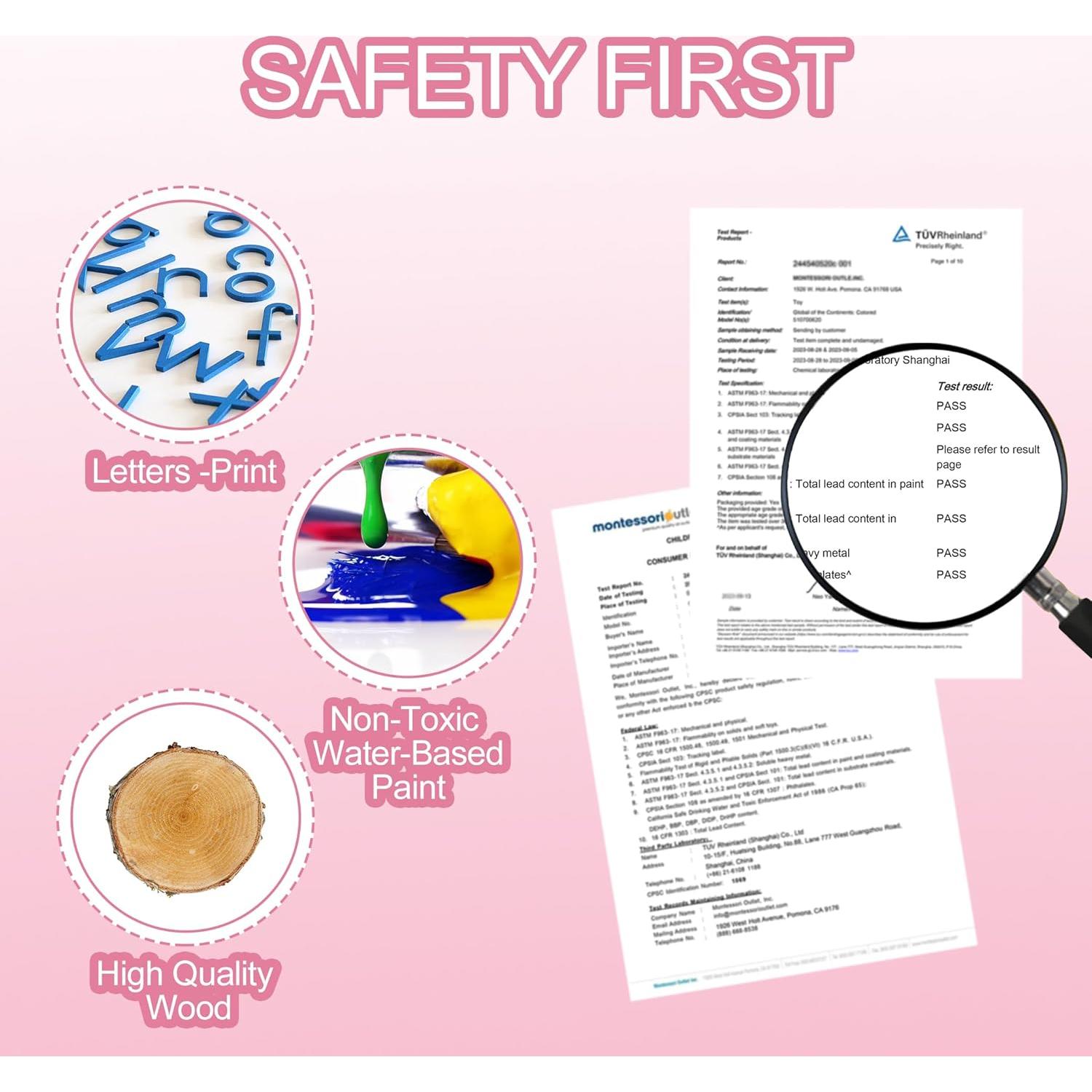 Alfabeto Móvil Montessori Outlet Azul para Niños 3-6 Años