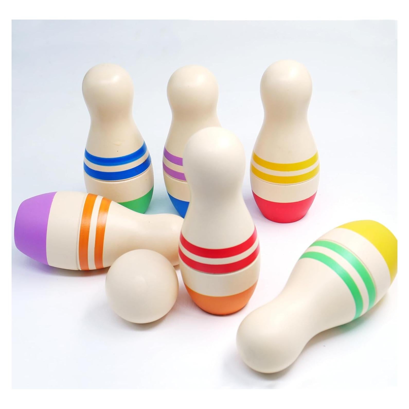 Conjunto de bolos de madera Montessori Shumee 6 piezas 200g