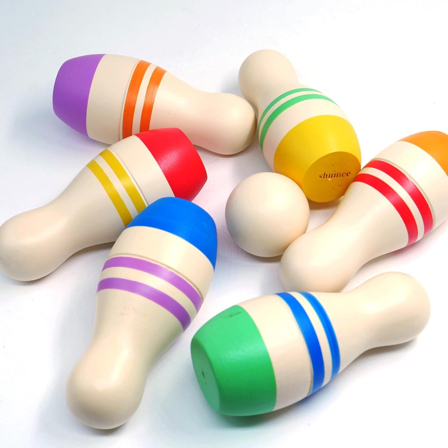 Conjunto de bolos de madera Montessori Shumee 6 piezas 200g