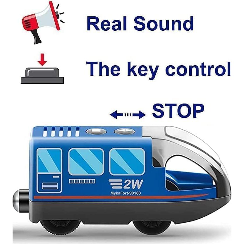 Juego de Tren de Madera HYPERLIVING Operado por Batería 3 Figuras