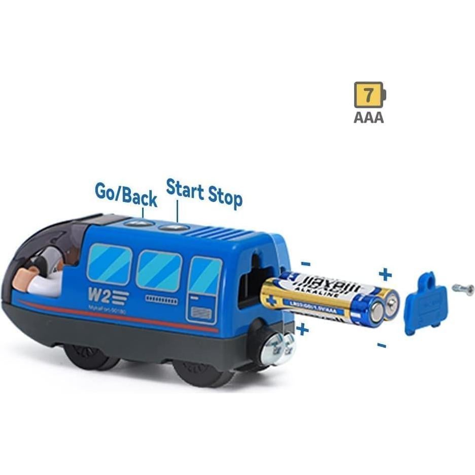 Juego de Tren de Madera HYPERLIVING Operado por Batería 3 Figuras