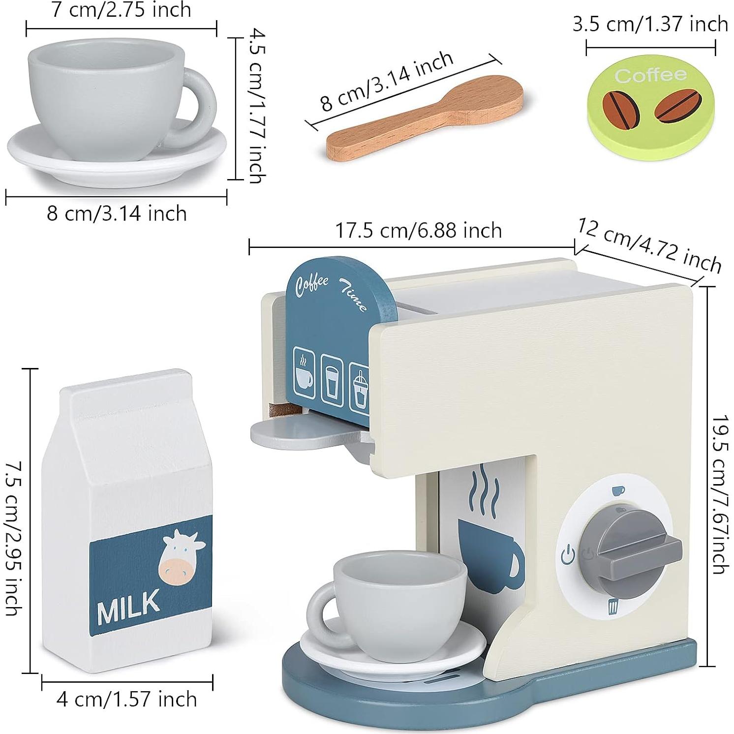 Máquina de Café de Madera para Niños Medoga - Juguete Educativo