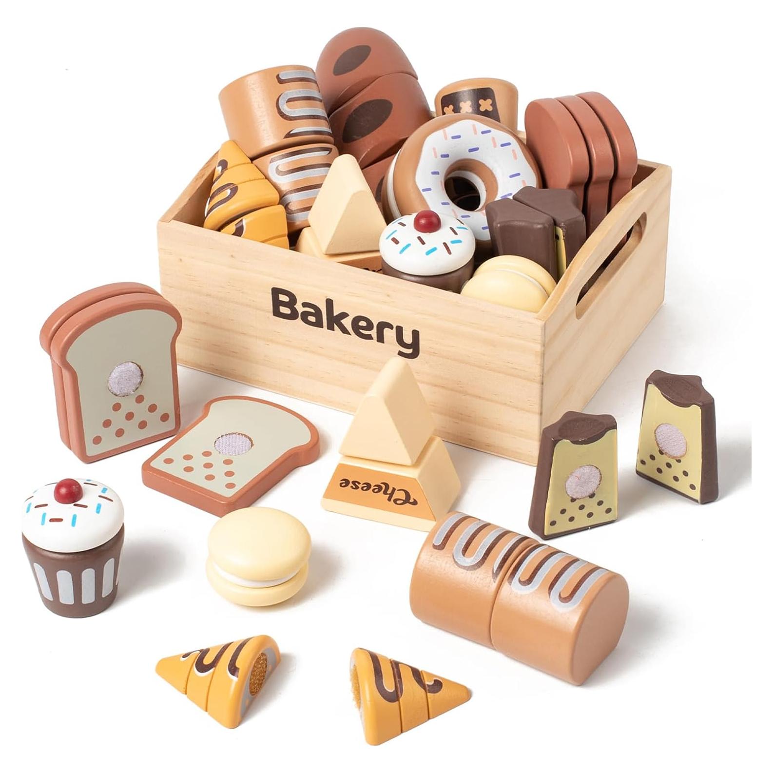 Juego de Comida de Madera Kienvy 10 Piezas para Niños