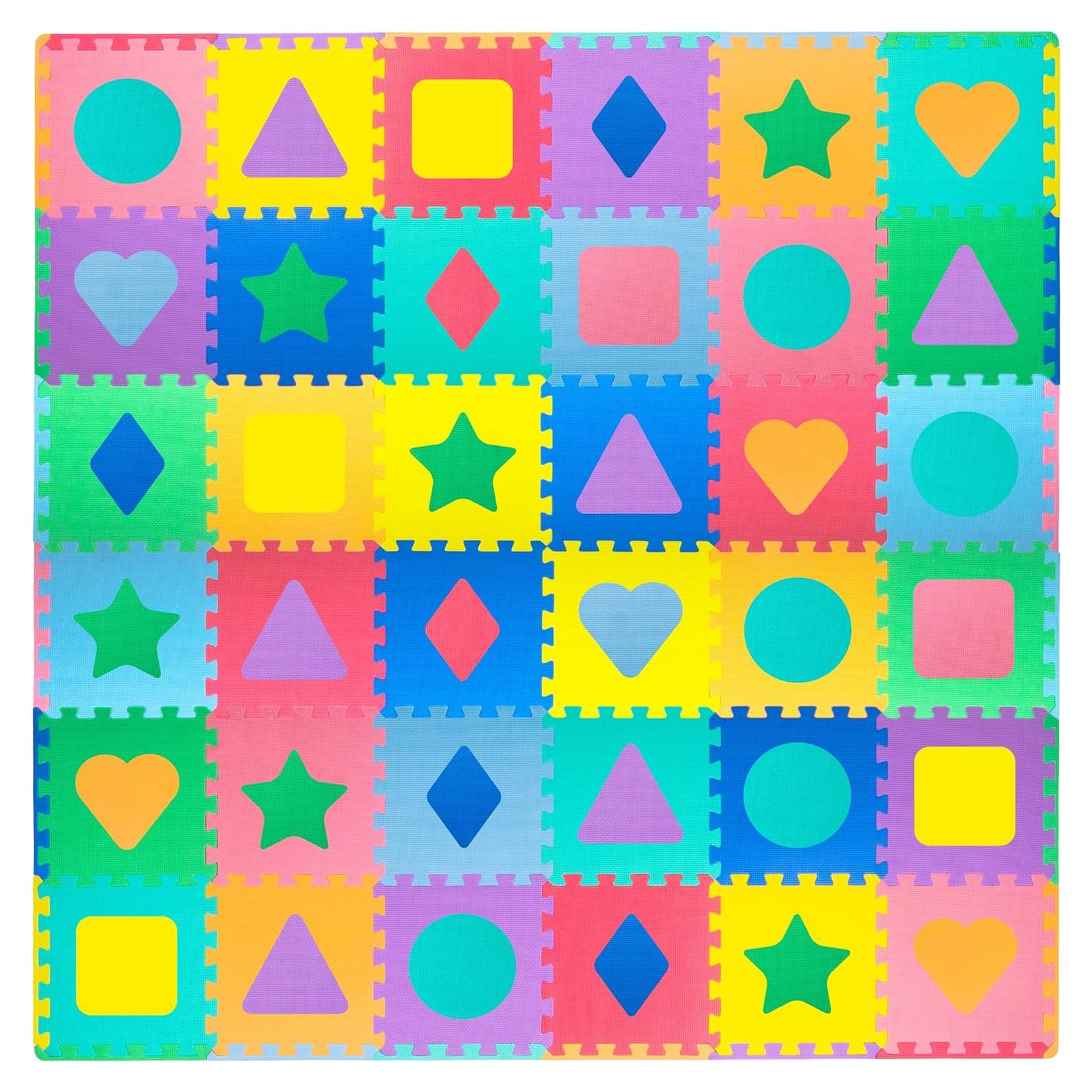 Alfombra de Juego de Espuma ProSource Alfabeto y Números 36 Losas