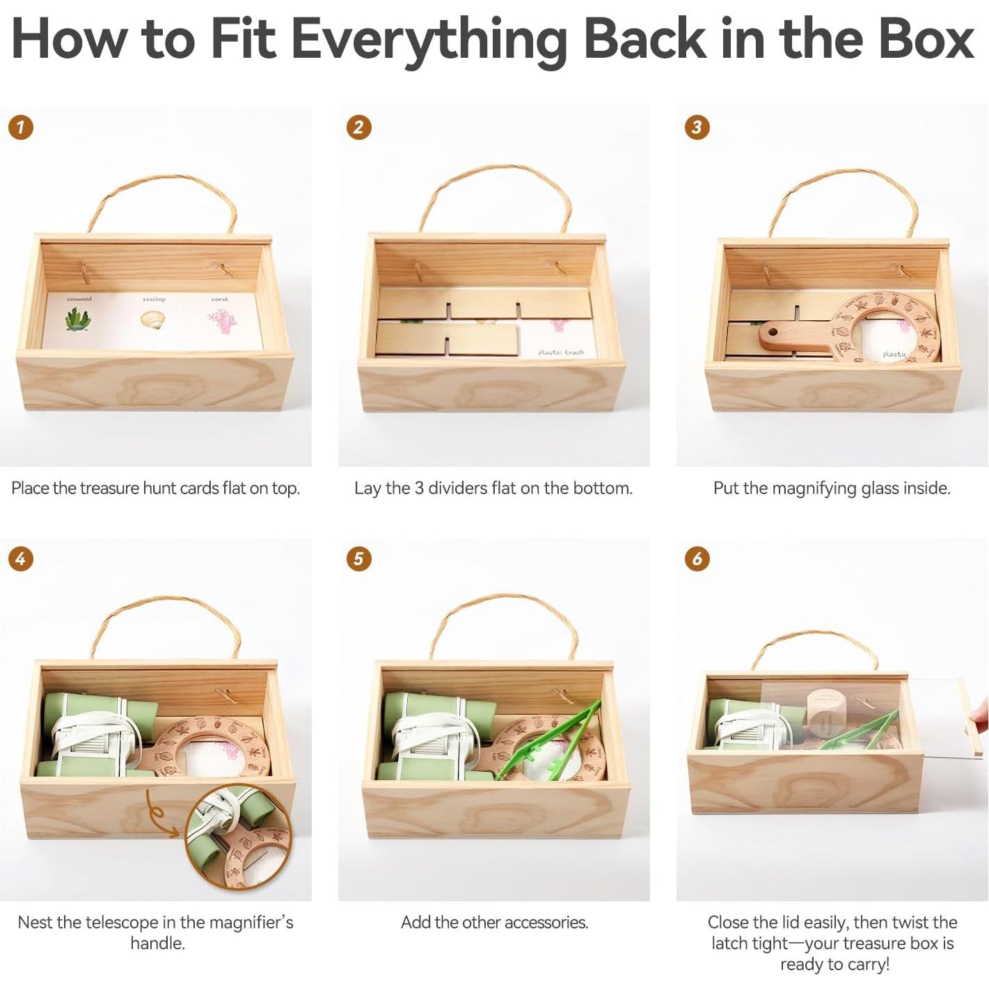 Kit de Búsqueda del Tesoro de Madera Samonyed para Niños 4+