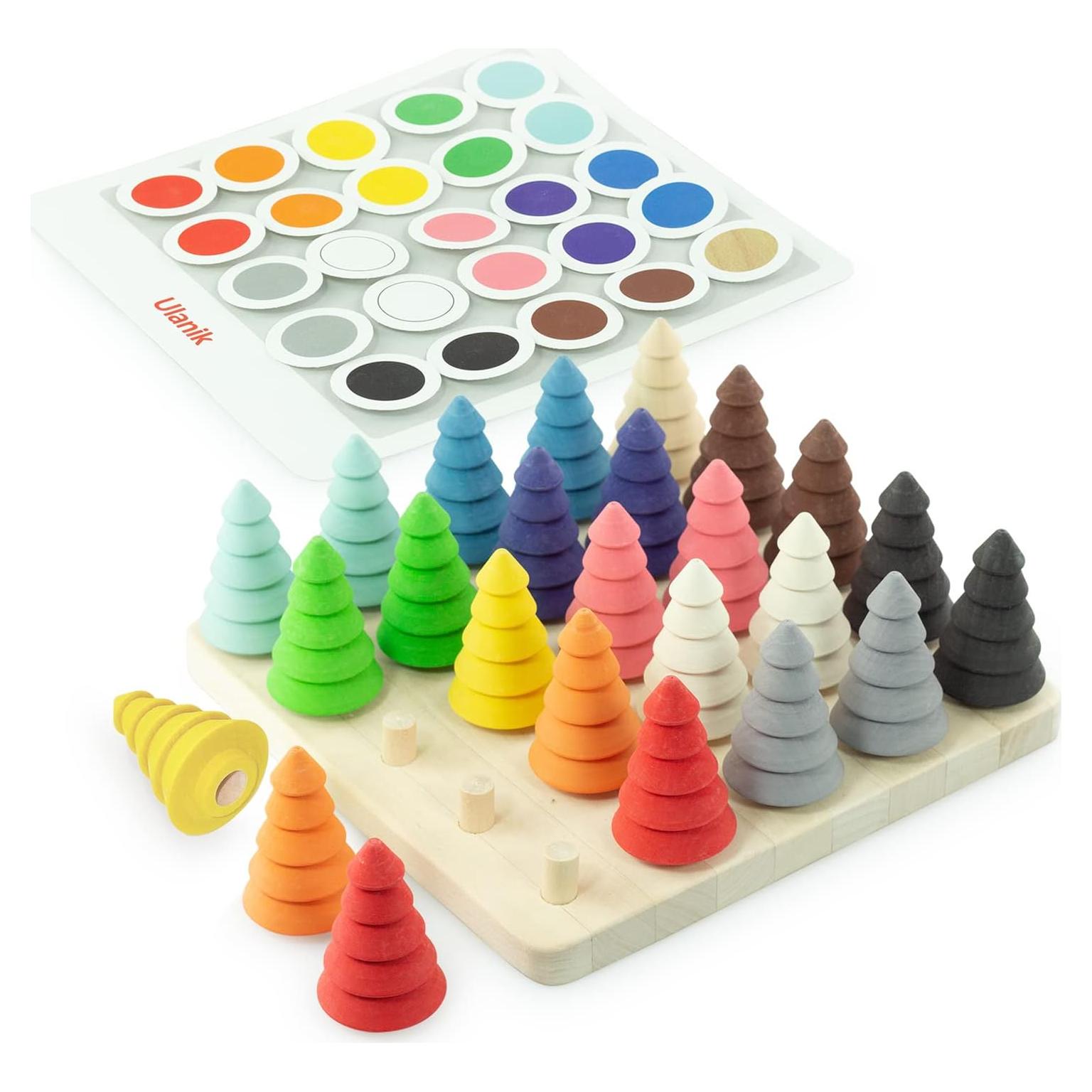 Juguetes Montessori Ulanik - Árboles de Madera 25 Piezas