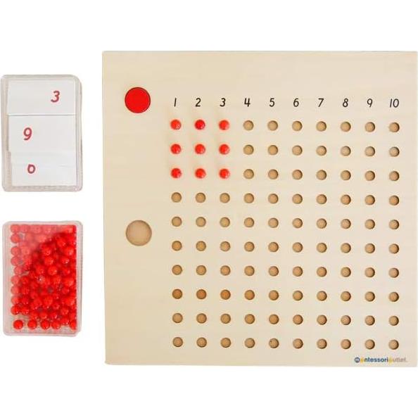 Tablero de Cuentas de Multiplicación Montessori Outlet 25cm