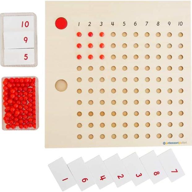 Tablero de Cuentas de Multiplicación Montessori Outlet 25cm
