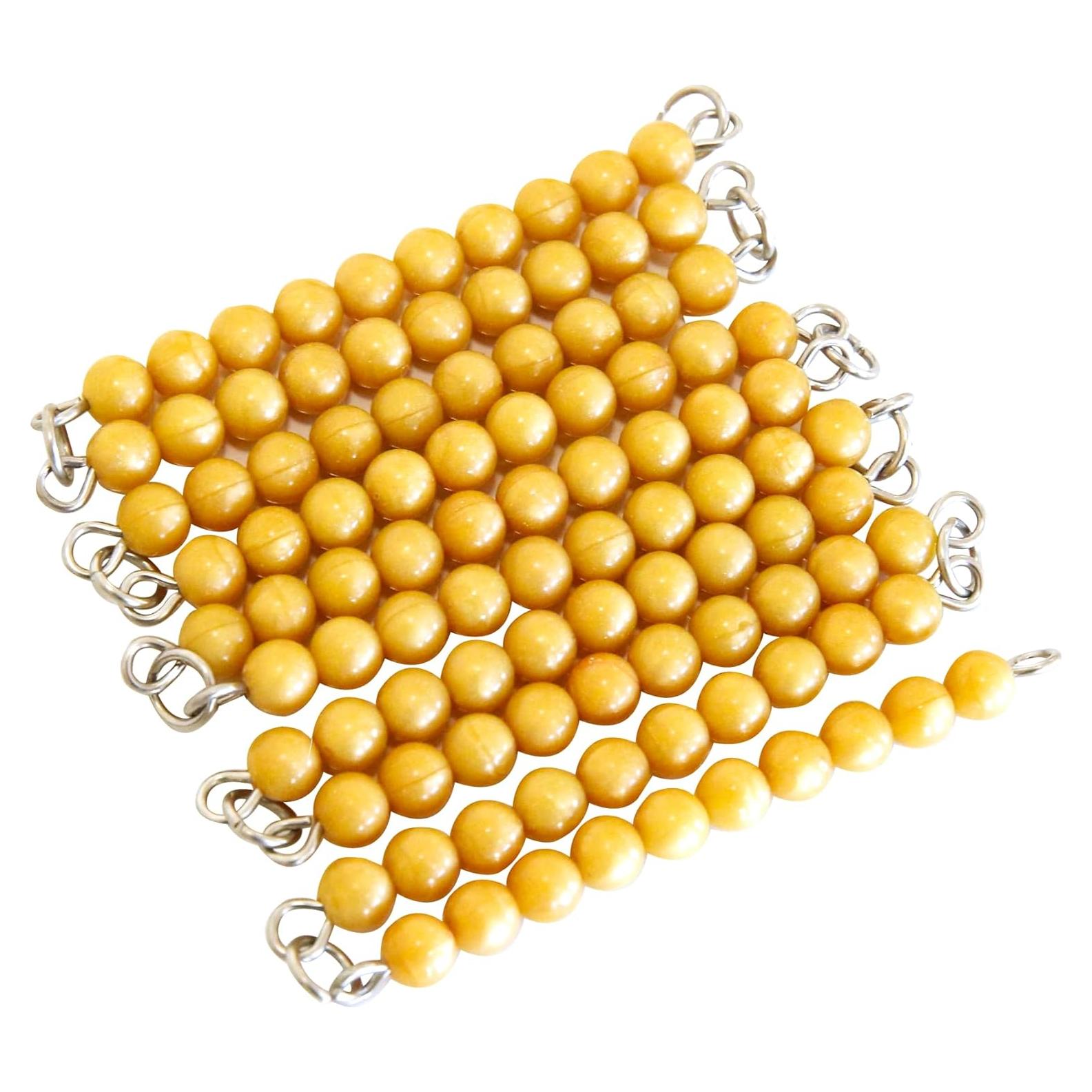 Cadenas de Bead Doradas de 100 Montessori Outlet - Educación
