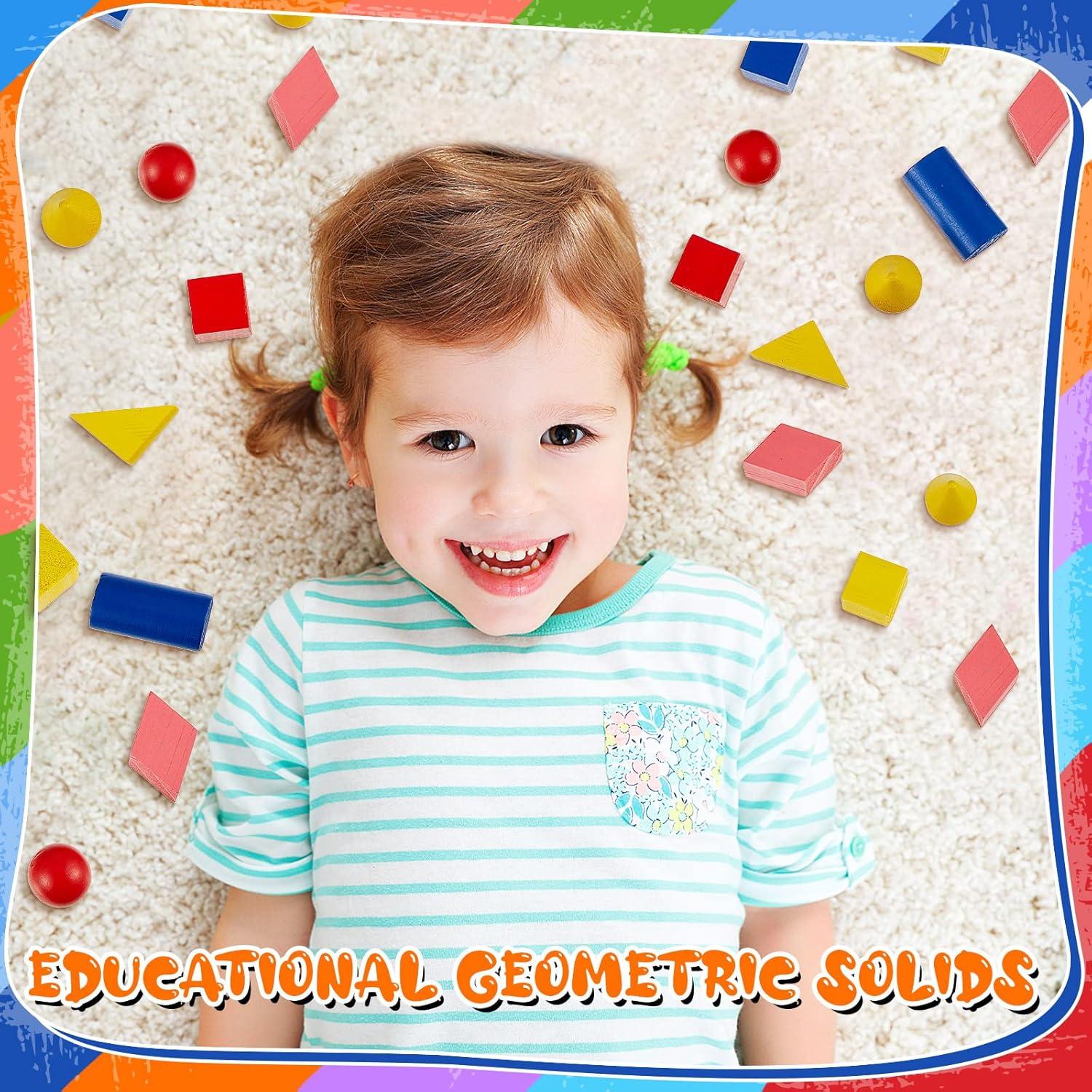 Bloques Geométricos 3D Deekin 70 Piezas Madera Educativos