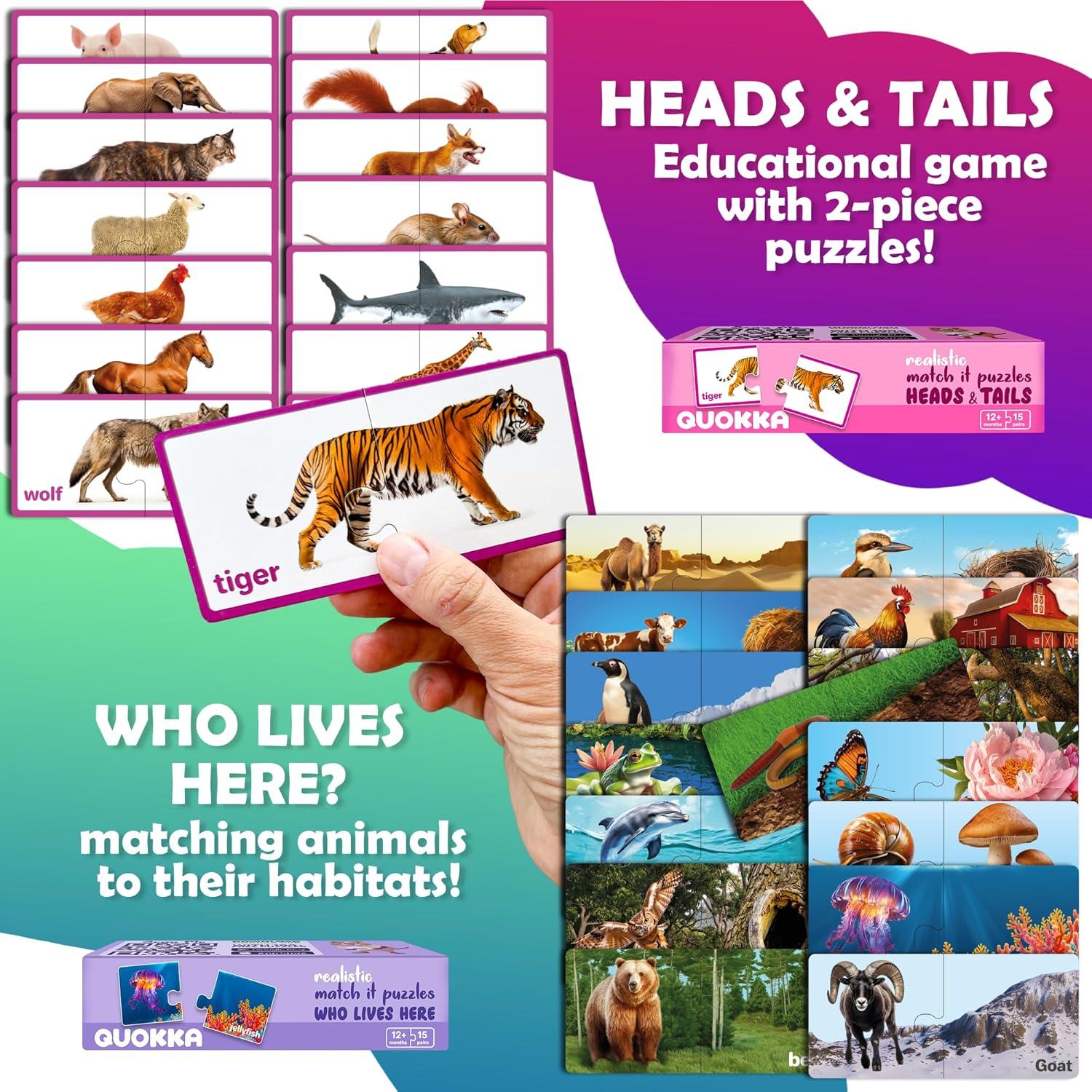 Rompecabezas Educativos QUOKKA 5X para Niños 1-5 Años