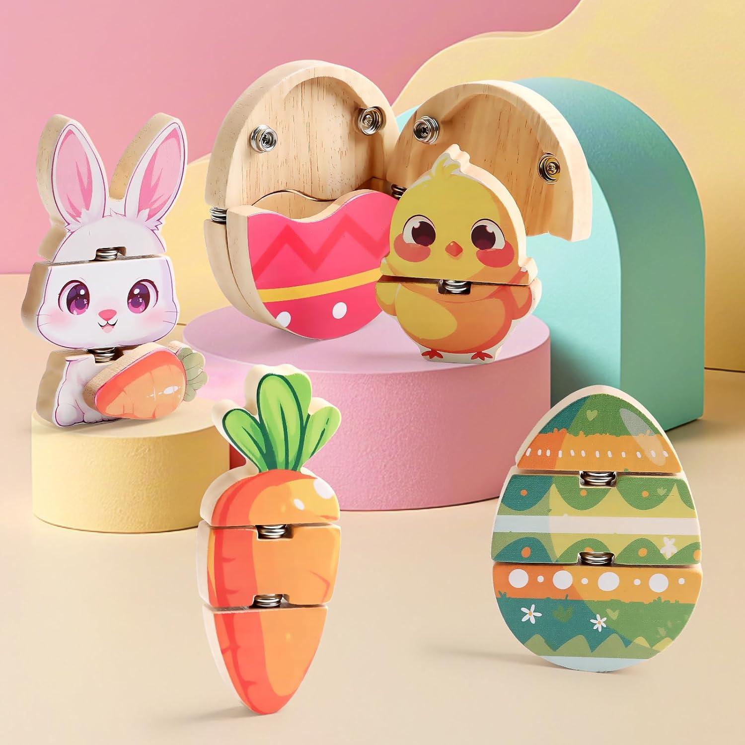 Set de Construcción de Madera HUZU Pascua 4 Personajes