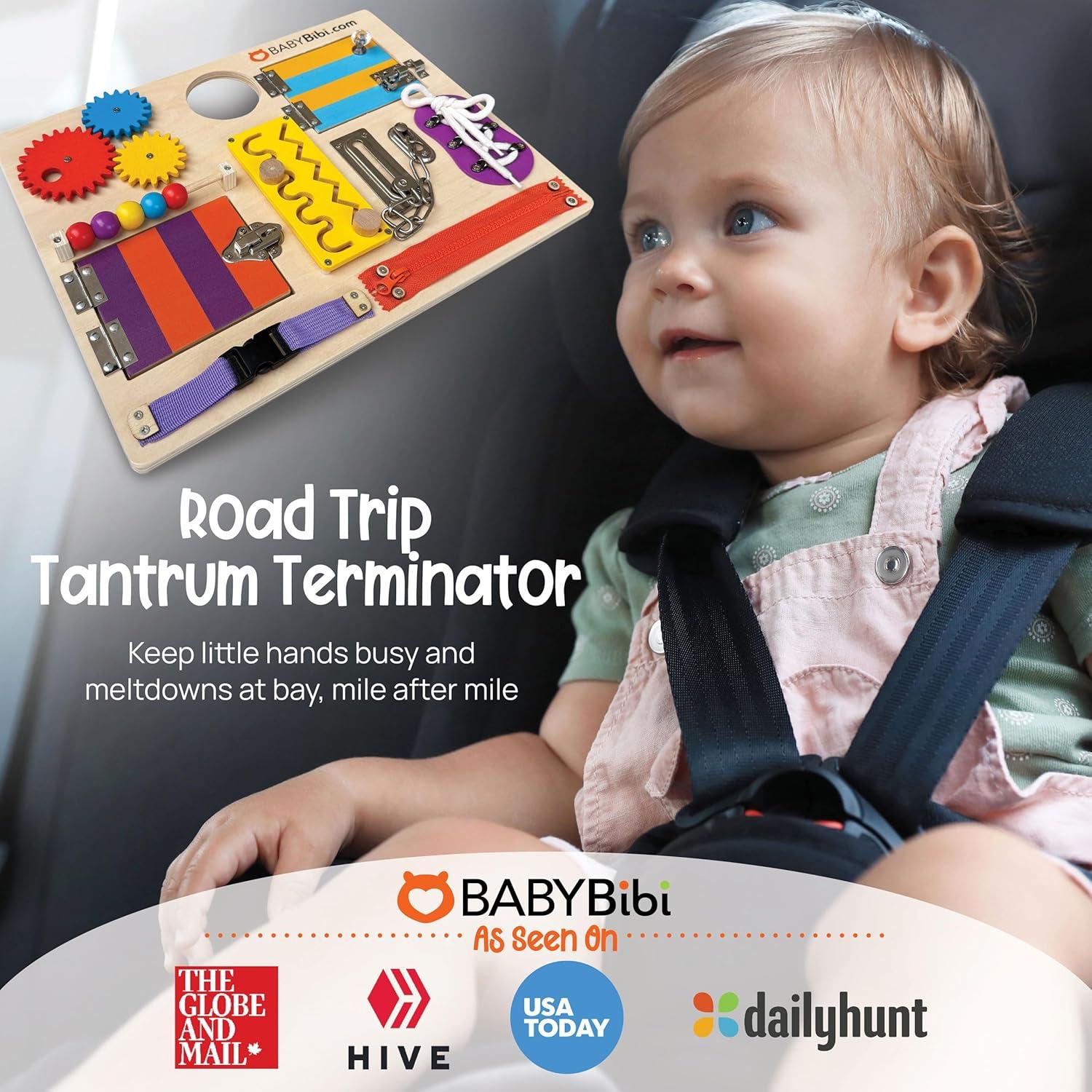 Tablero Ocupado Montessori BabyBibi - Juguete Sensorial 24x24cm