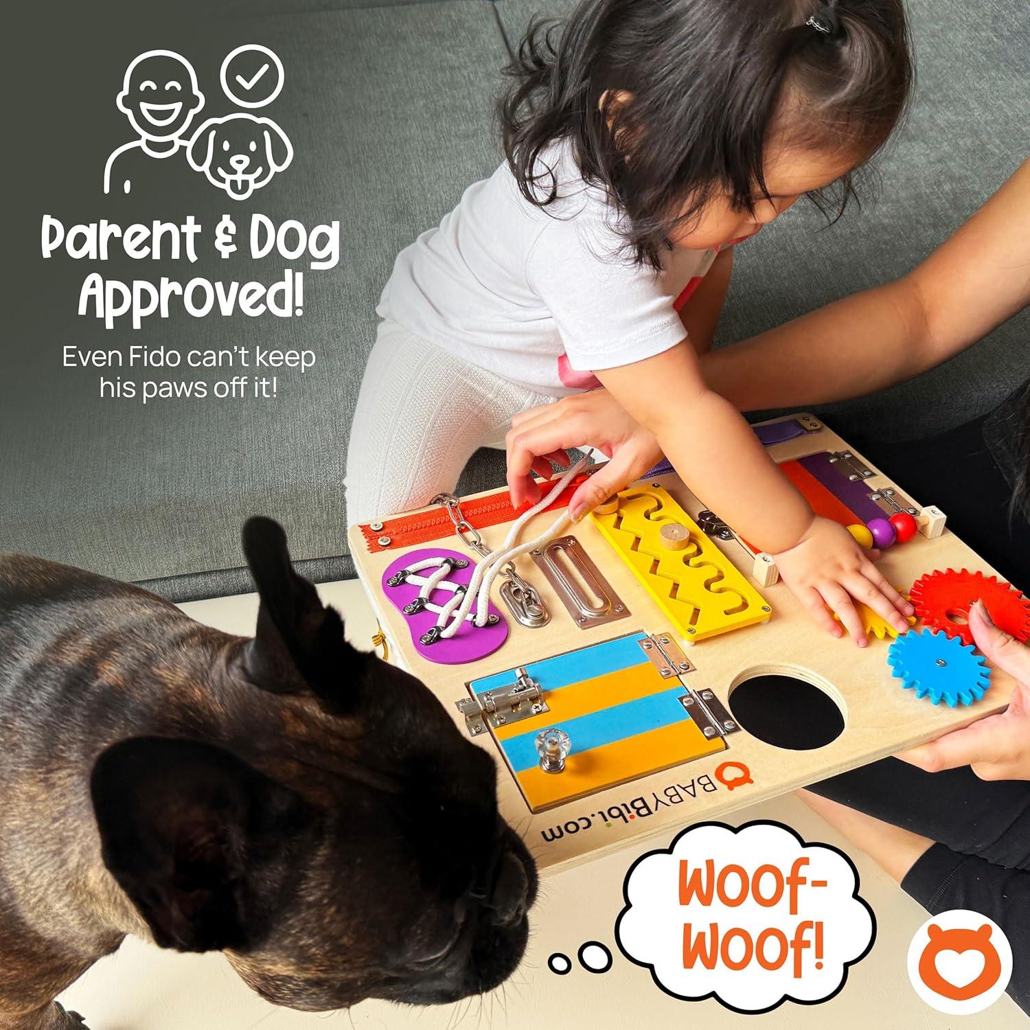 Tablero Ocupado Montessori BabyBibi - Juguete Sensorial 24x24cm