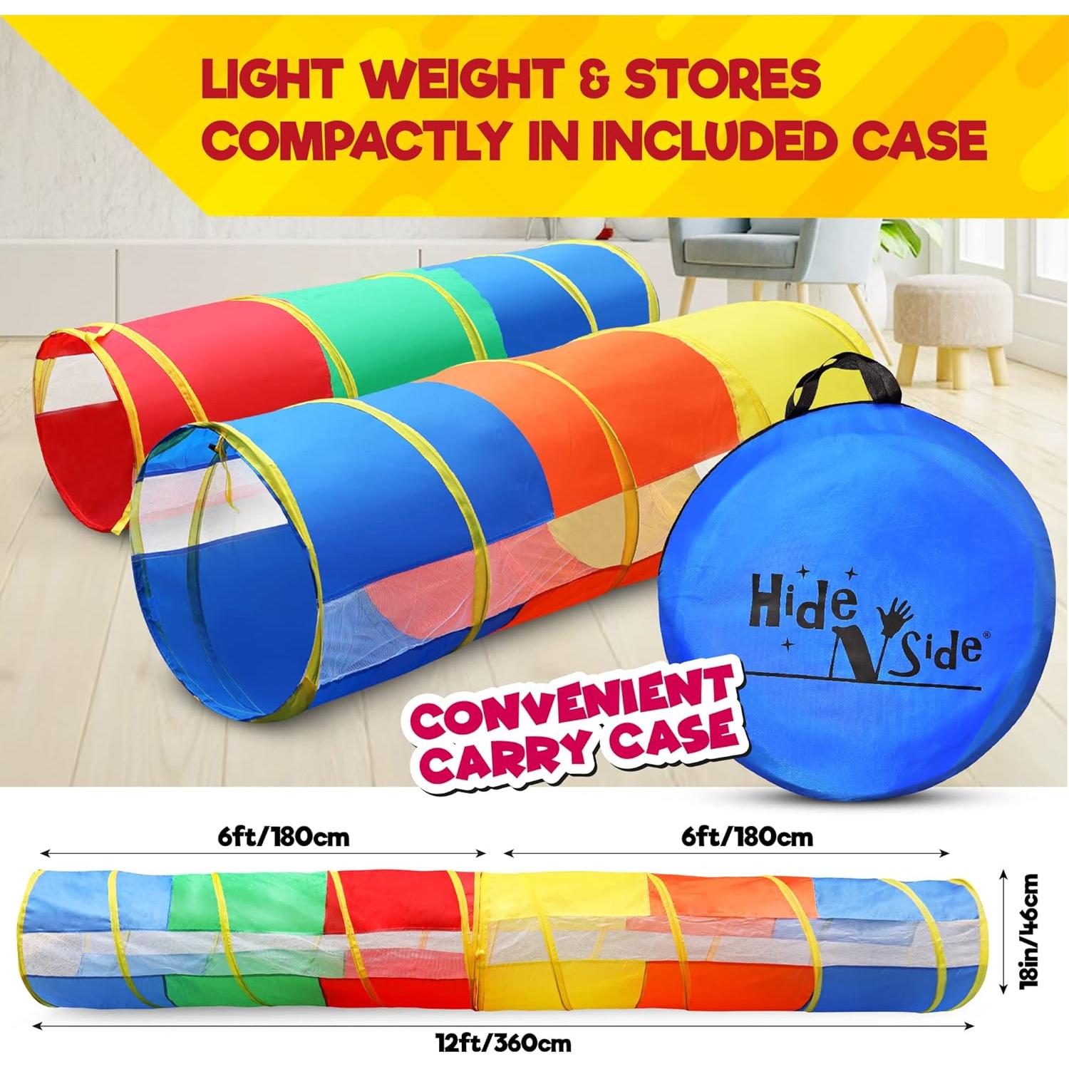Túnel de Juego Plegable Hide N Side 2 Paquete 1.83m