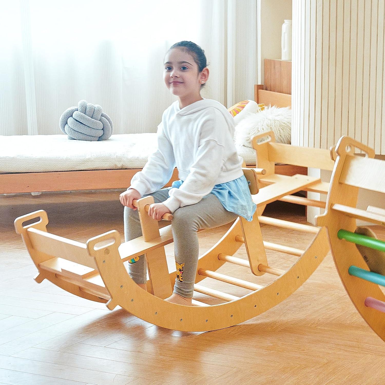 Avenlur Bailis 3-en-1 Juguete de Escalada y Balancín para Niños