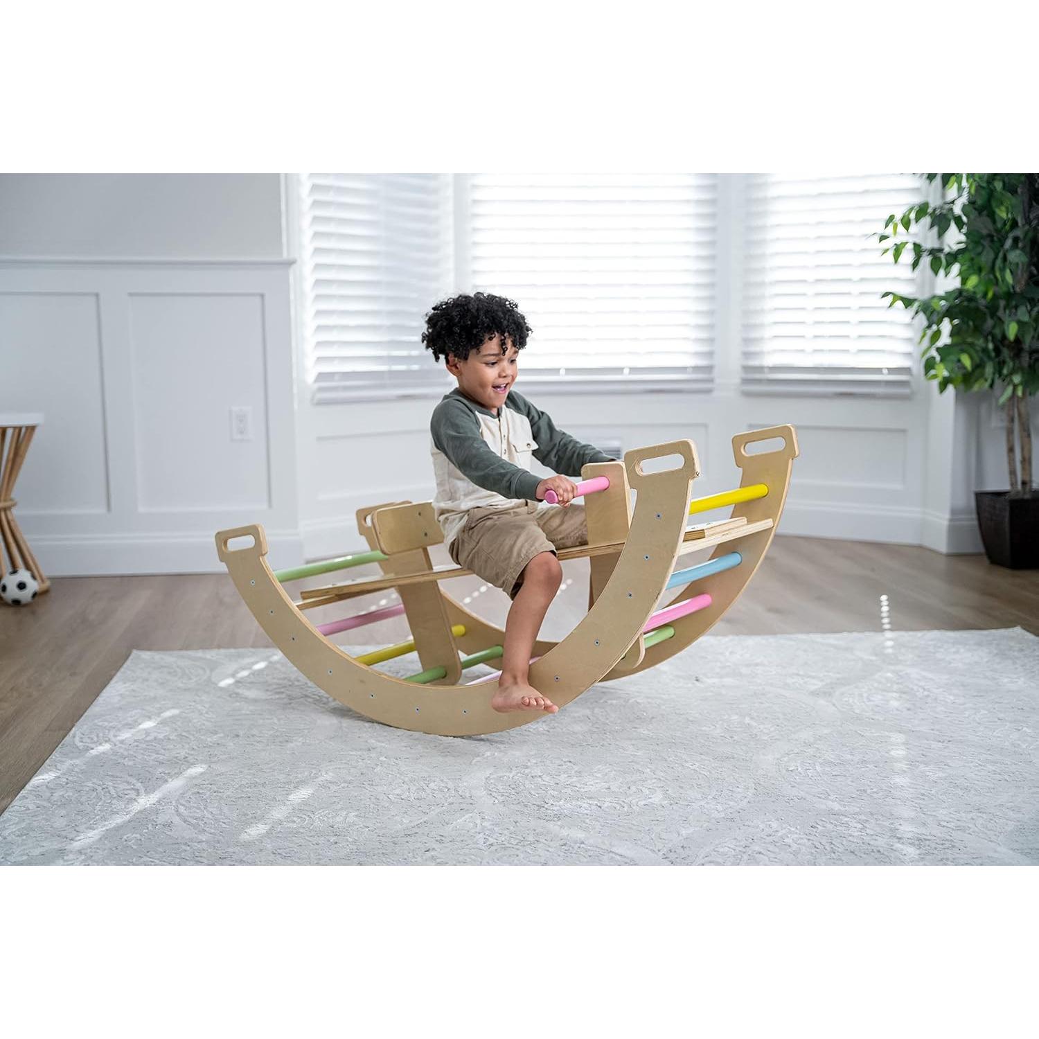 Avenlur Bailis 3-en-1 Juguete de Escalada y Balancín para Niños