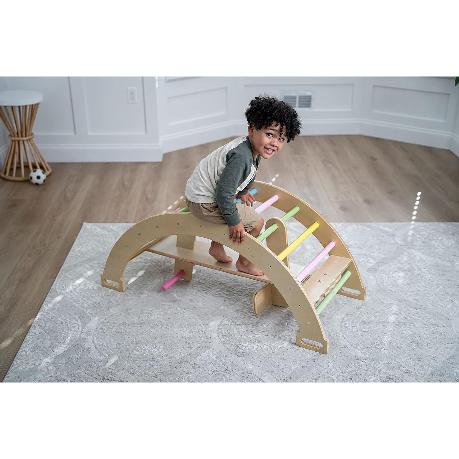 Avenlur Bailis 3-en-1 Juguete de Escalada y Balancín para Niños