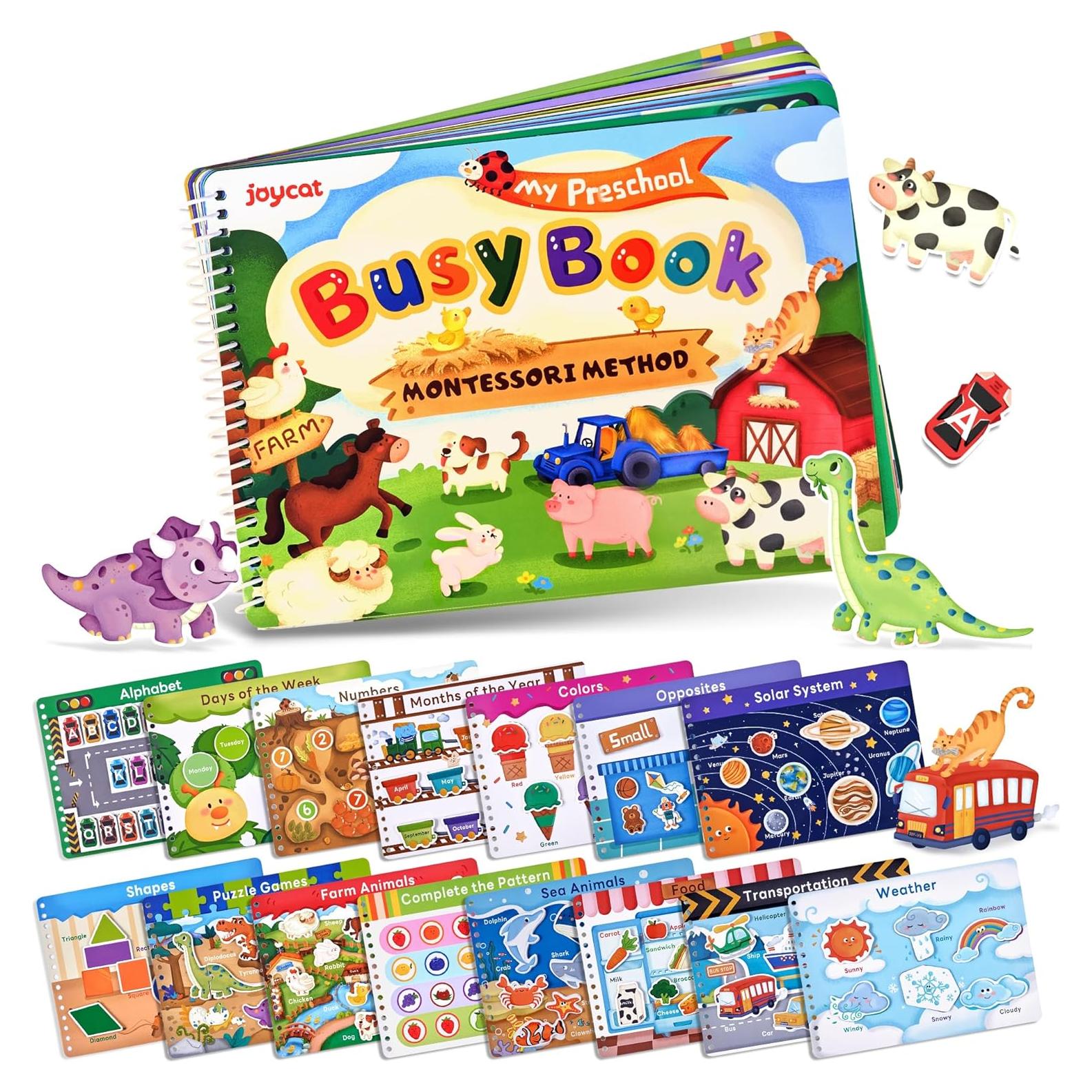 Libro Ocupado JoyCat para Niños 3-5 Años, Actividades Educativas