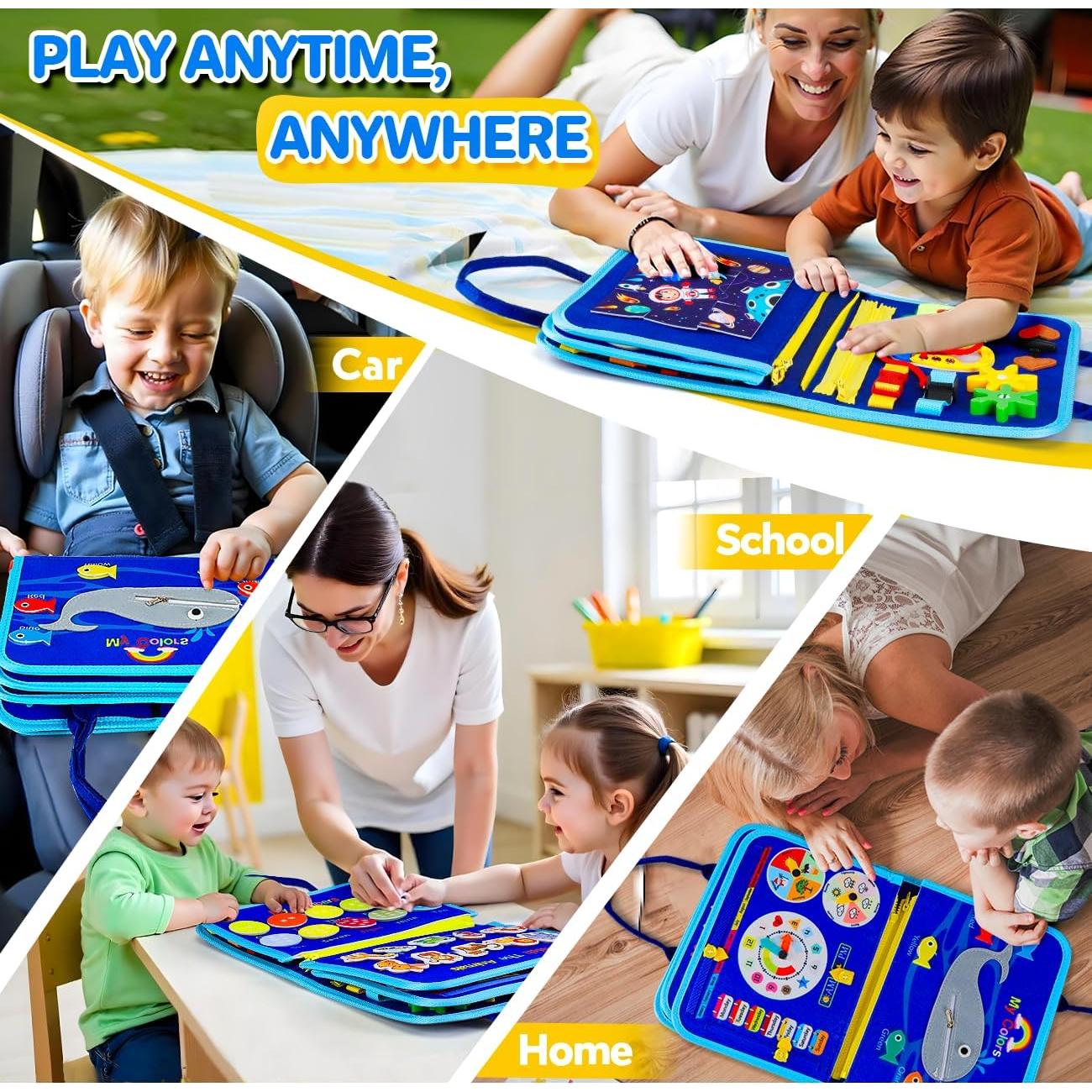 Tablero Ocupado Montessori SYHLN Azul 25 Actividades 0.49kg