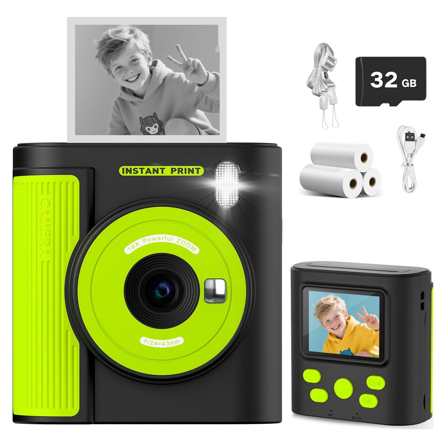 Cámara Instantánea Zicor P99 para Niños 12MP HD 32GB
