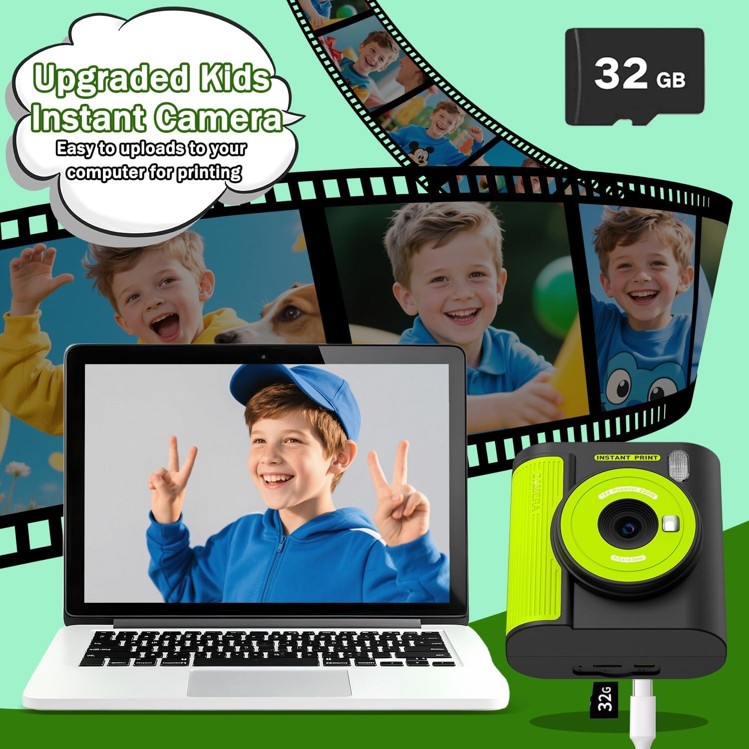 Cámara Instantánea Zicor P99 para Niños 12MP HD 32GB