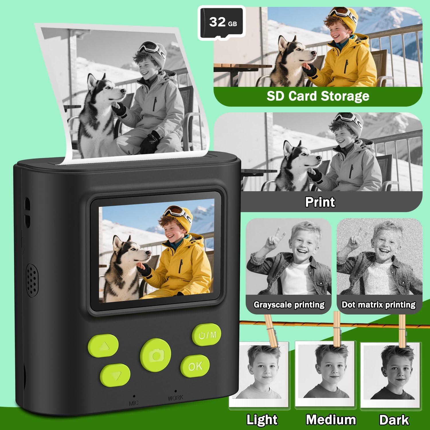 Cámara Instantánea Zicor P99 para Niños 12MP HD 32GB