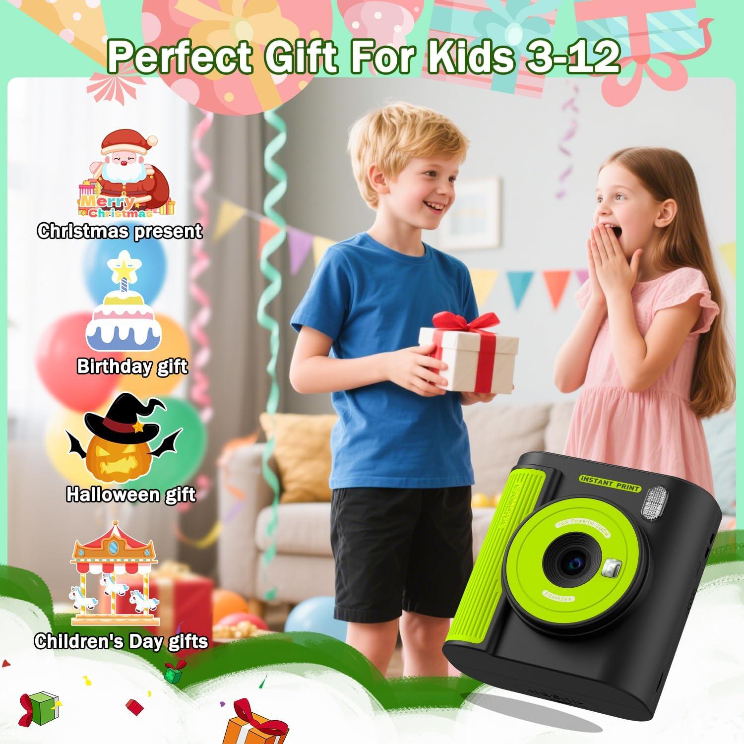 Cámara Instantánea Zicor P99 para Niños 12MP HD 32GB