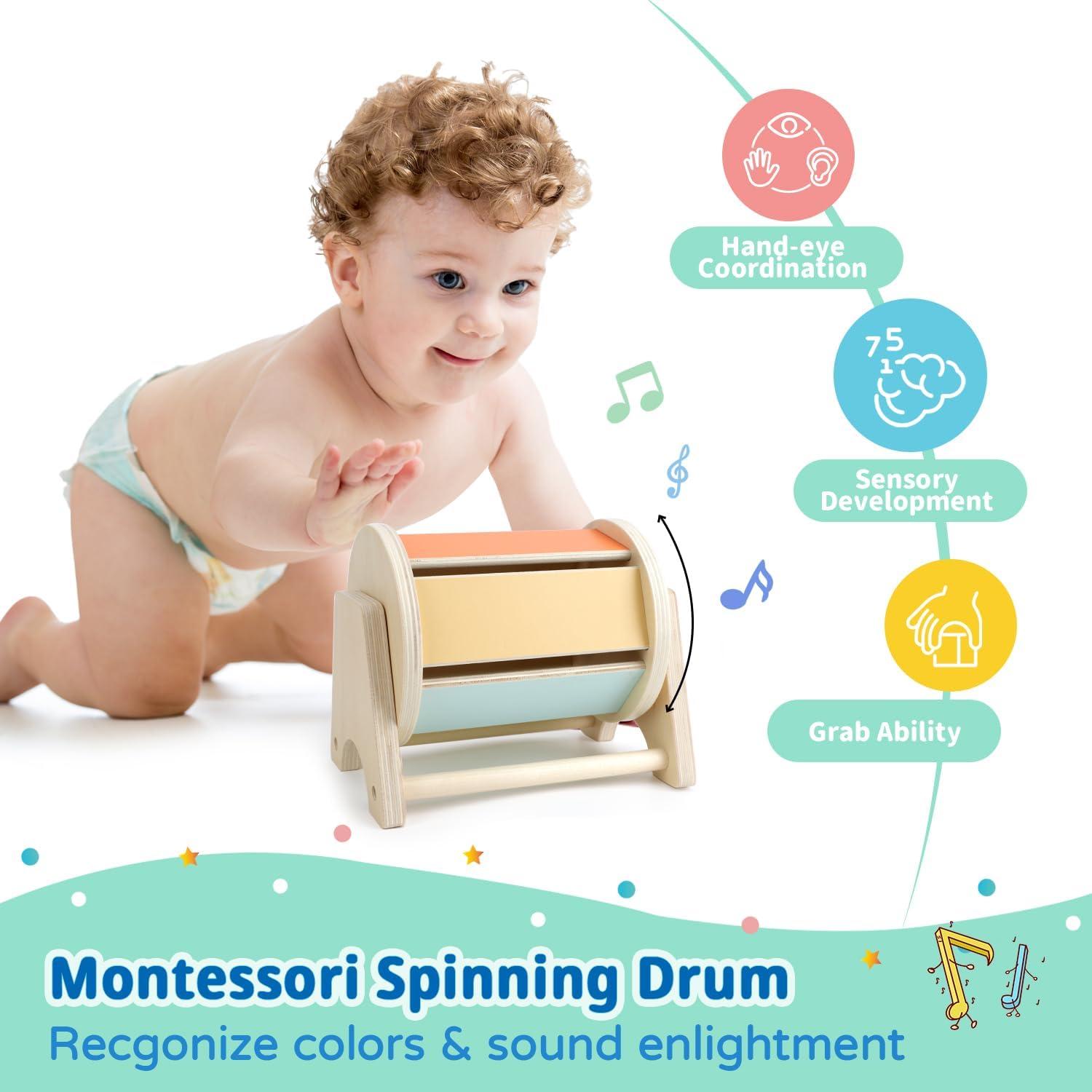 Set de Juguetes Montessori Dulsaera 7 en 1 para Bebés 0-6 Meses