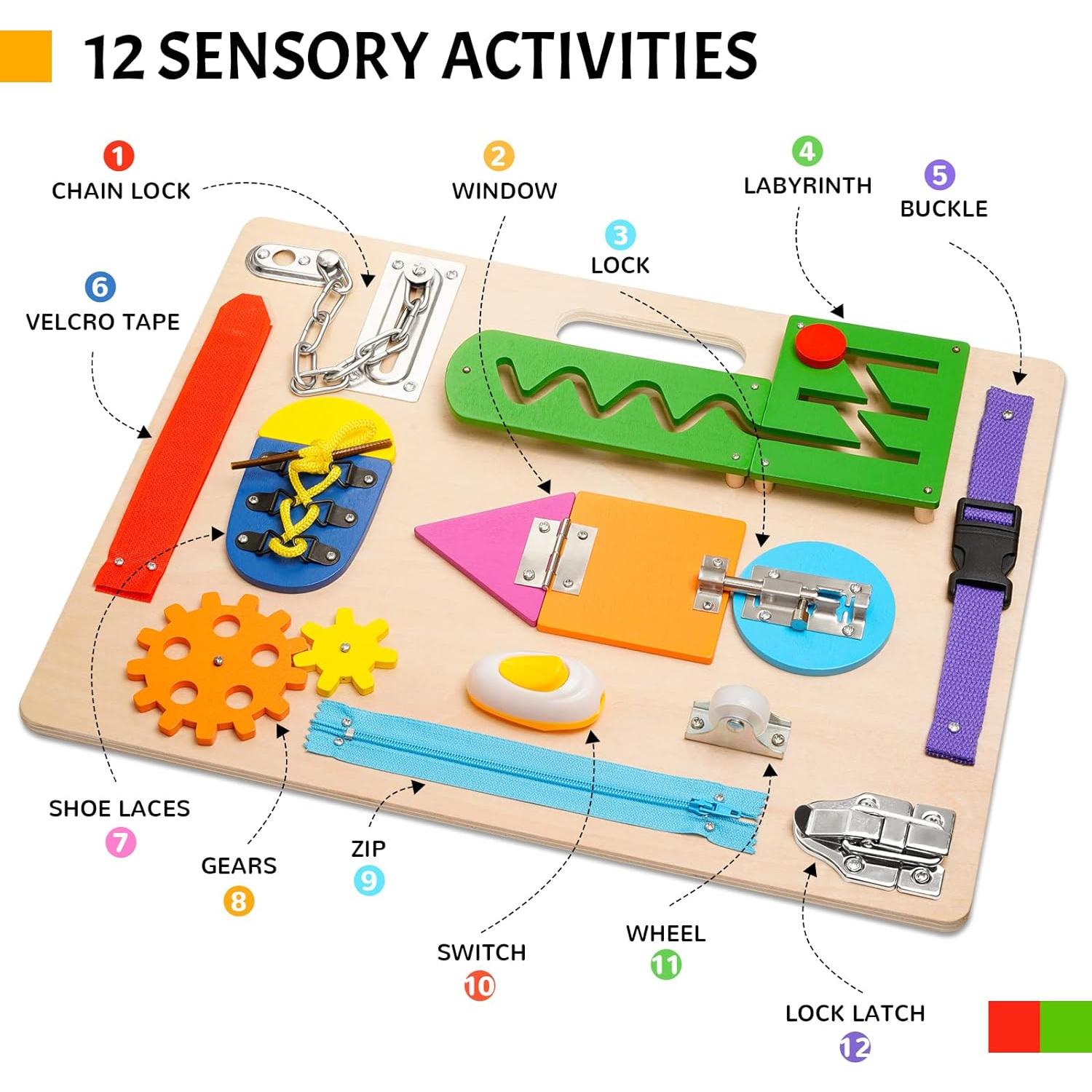 Tablero Ocupado Montessori ABERLLS para Niños 1-3 Años