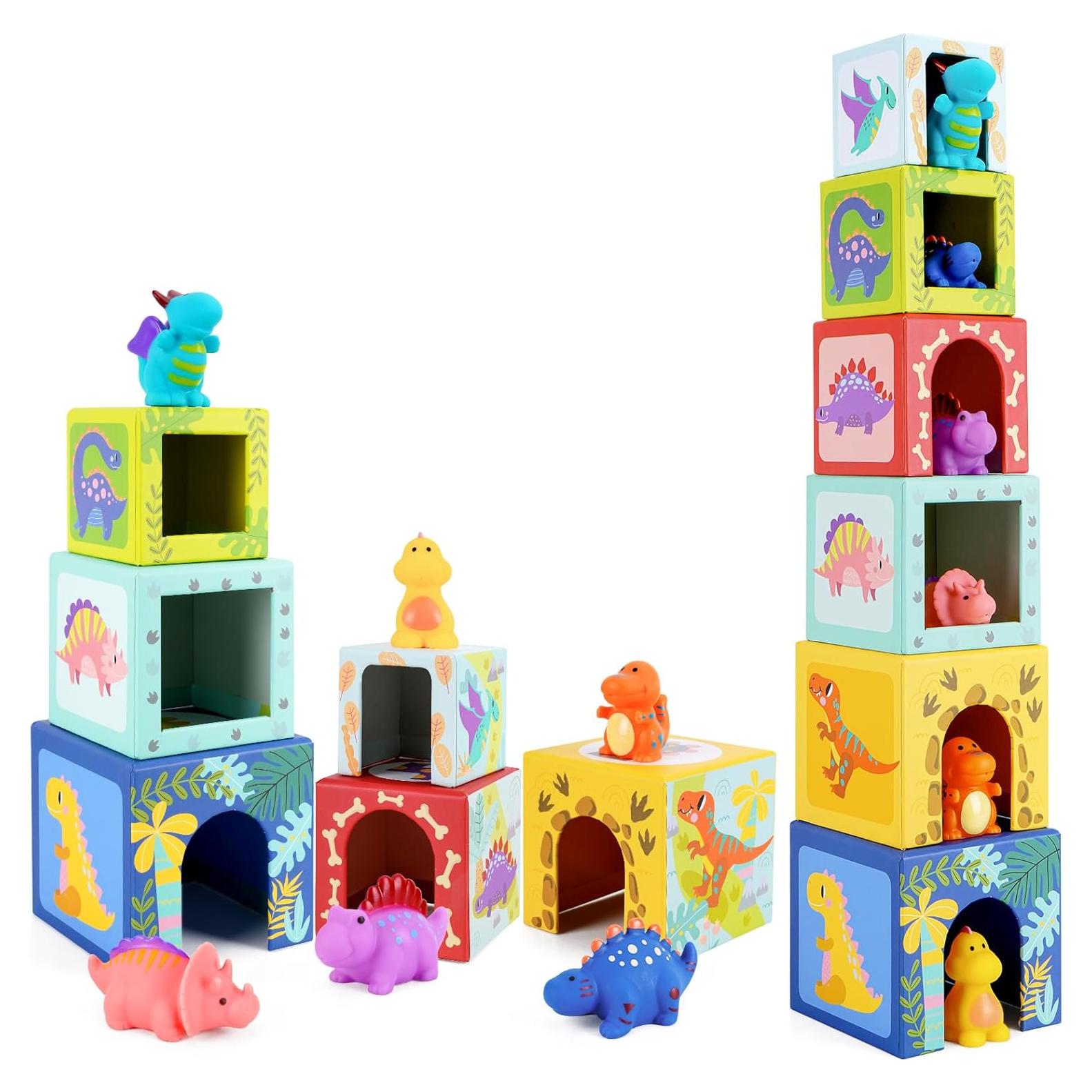 Juguete de Clasificación y Apilamiento KMTJT Dinosaurios 1-3 Años