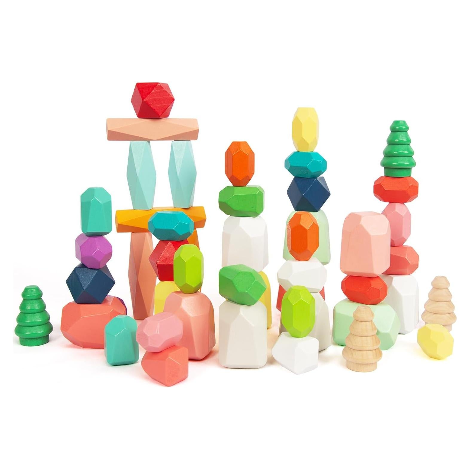 Juego de Bloques de Madera 48 PCS Montessori WOODENFUN