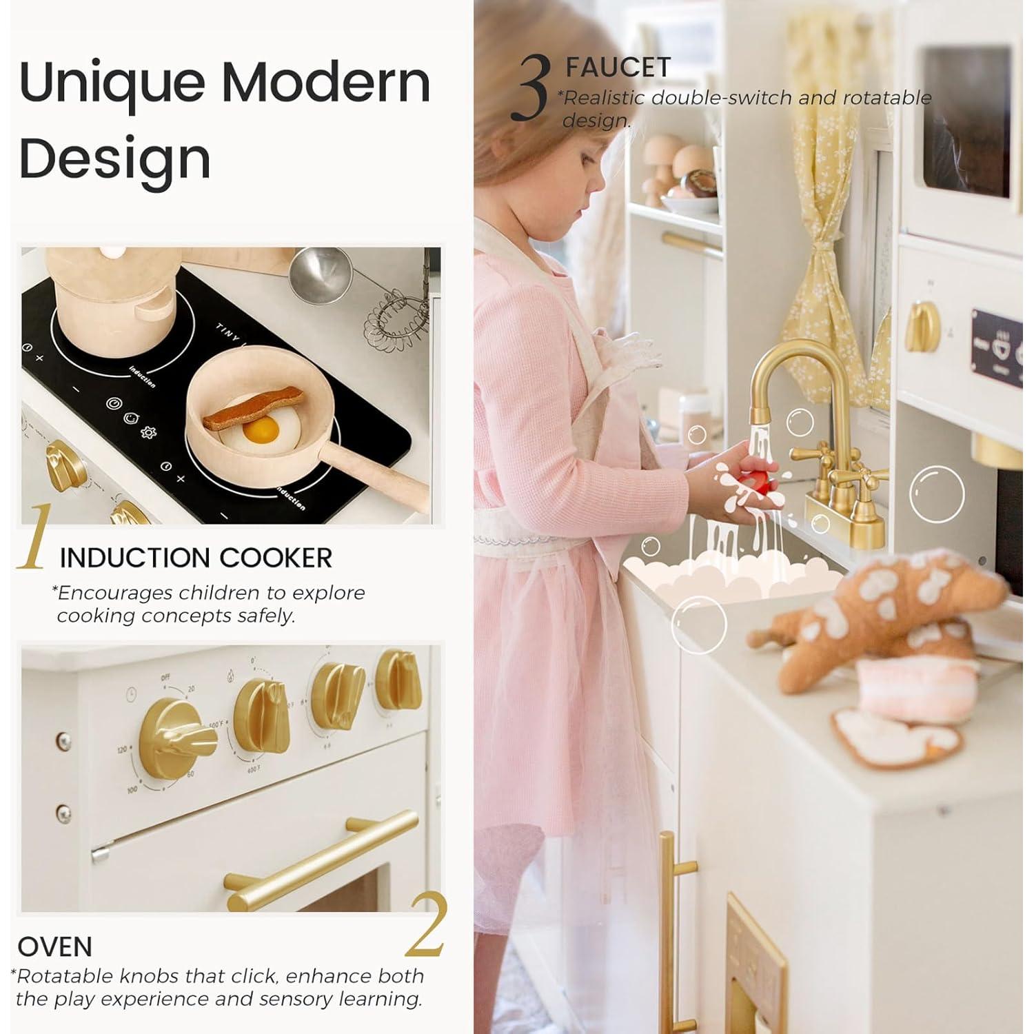 Cocina de Juguete de Madera Tiny Land Blanca 3+ Años