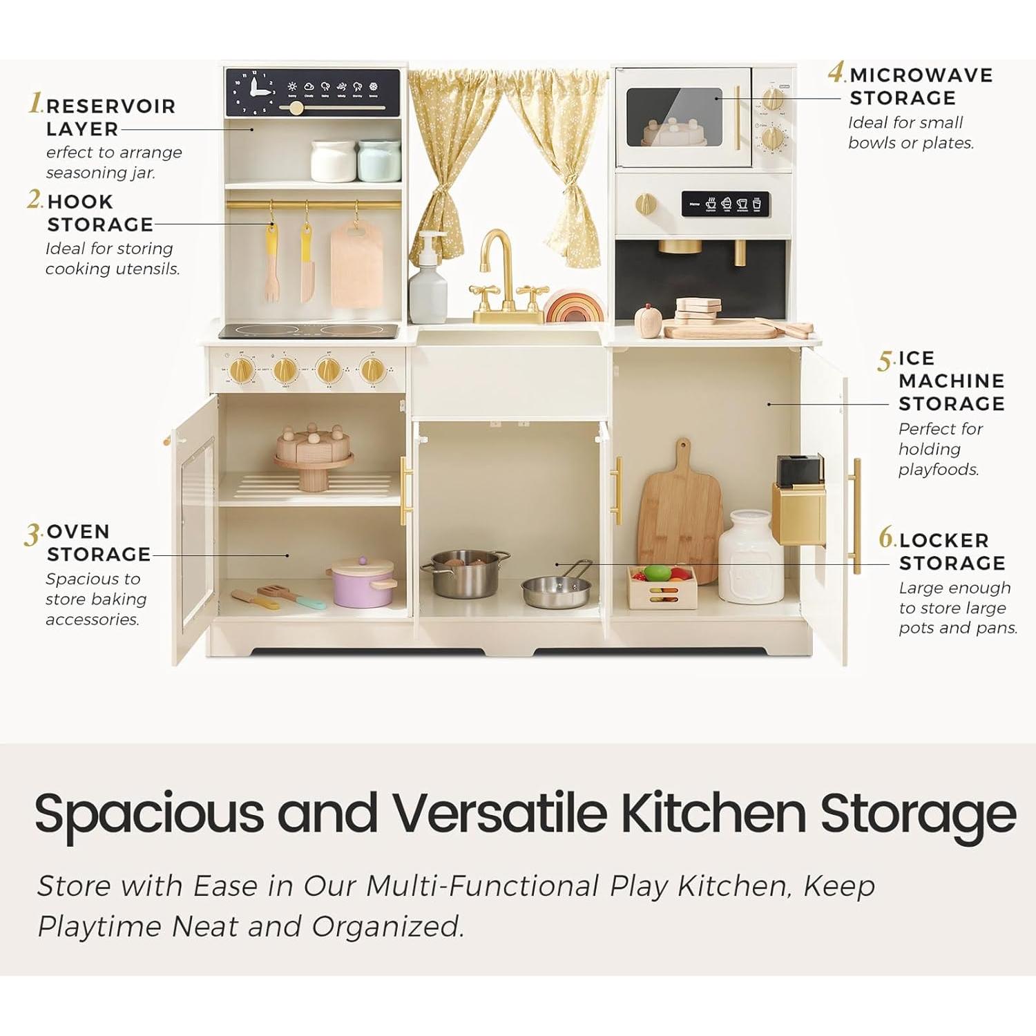 Cocina de Juguete de Madera Tiny Land Blanca 3+ Años